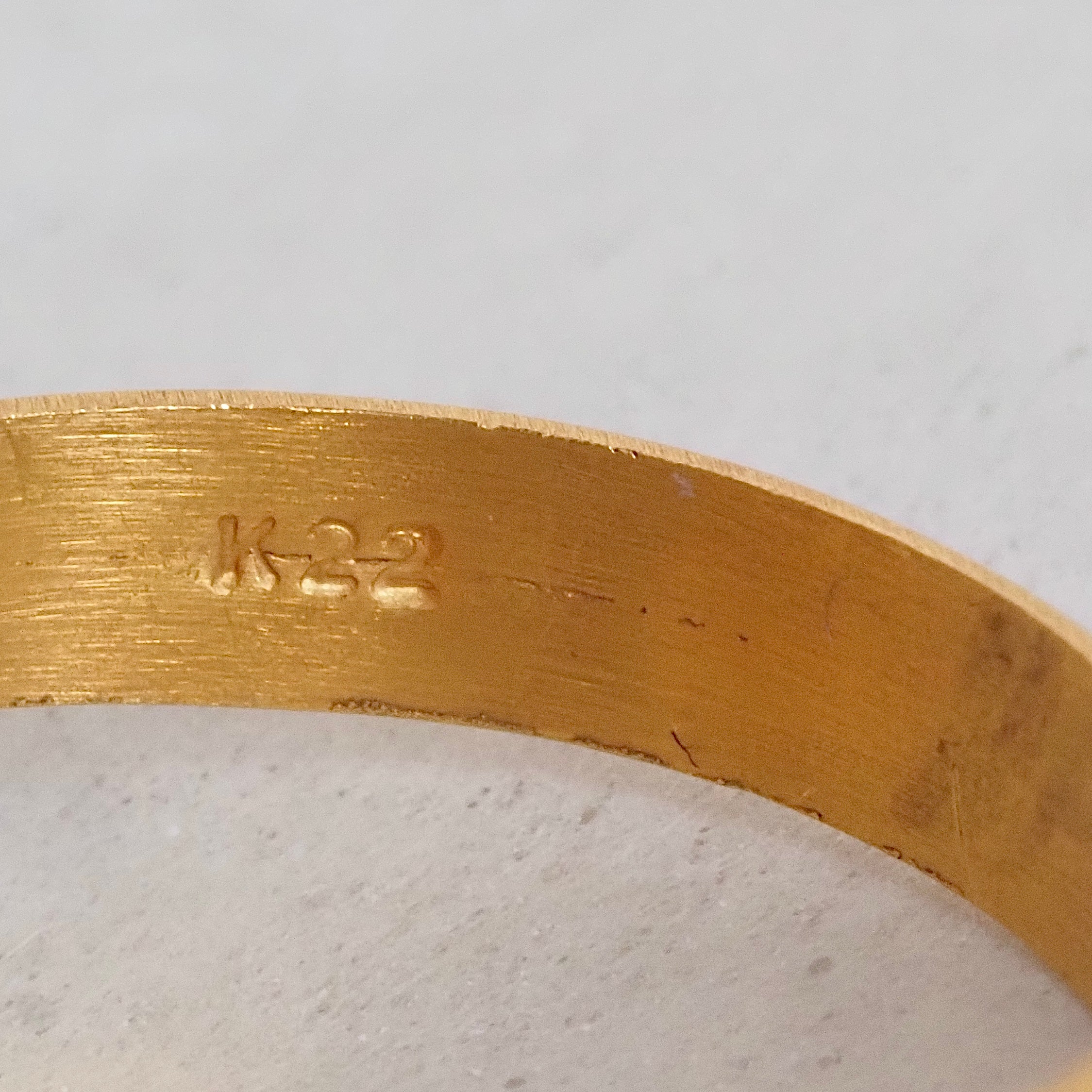 Vintage 22k Gold Lapis Goat Intaglio Ring