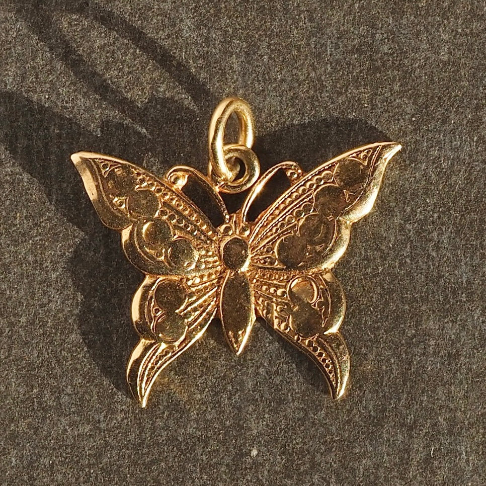 18K Butterfly hot Charm Pendant