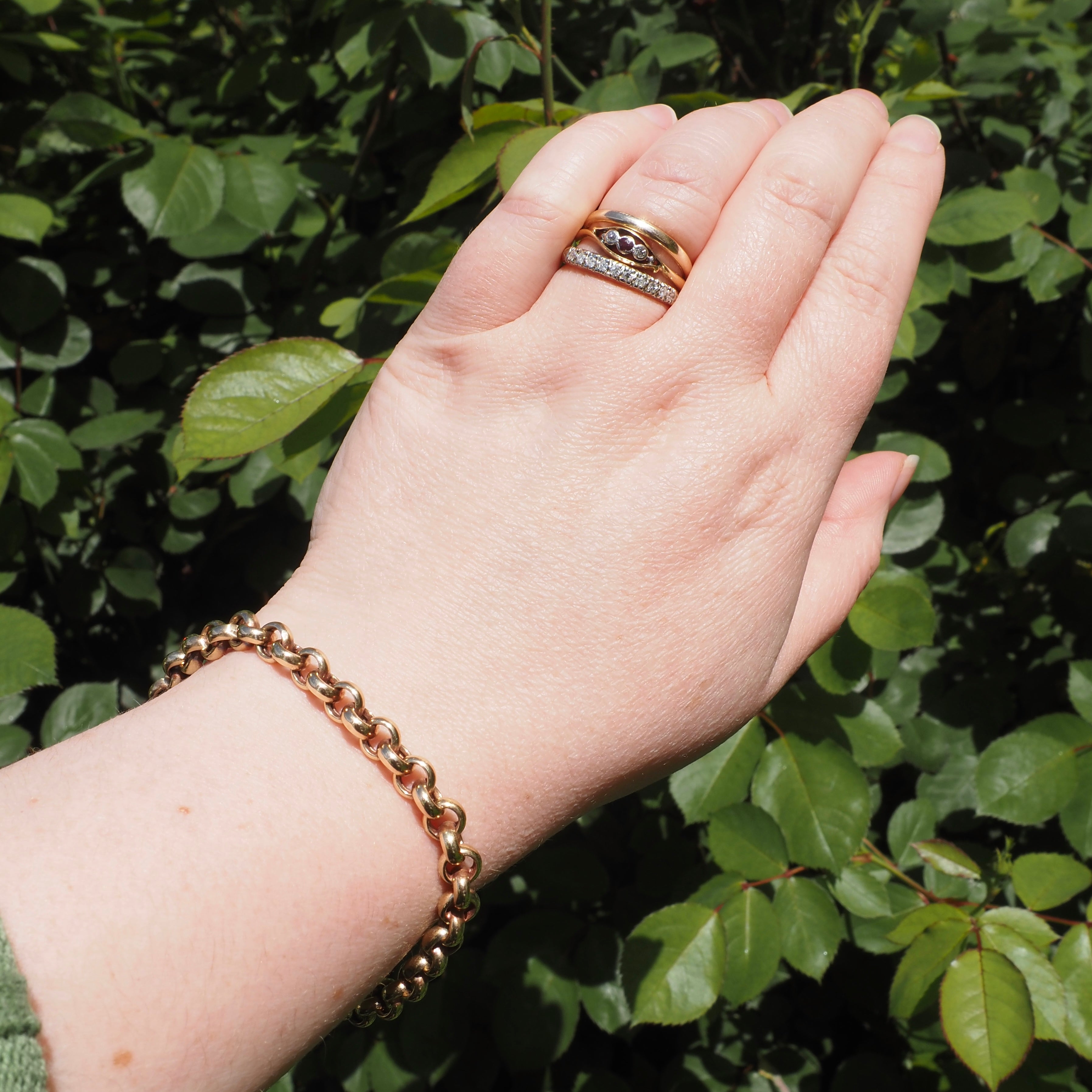 Vintage 14k Gold Rolo Bracelet