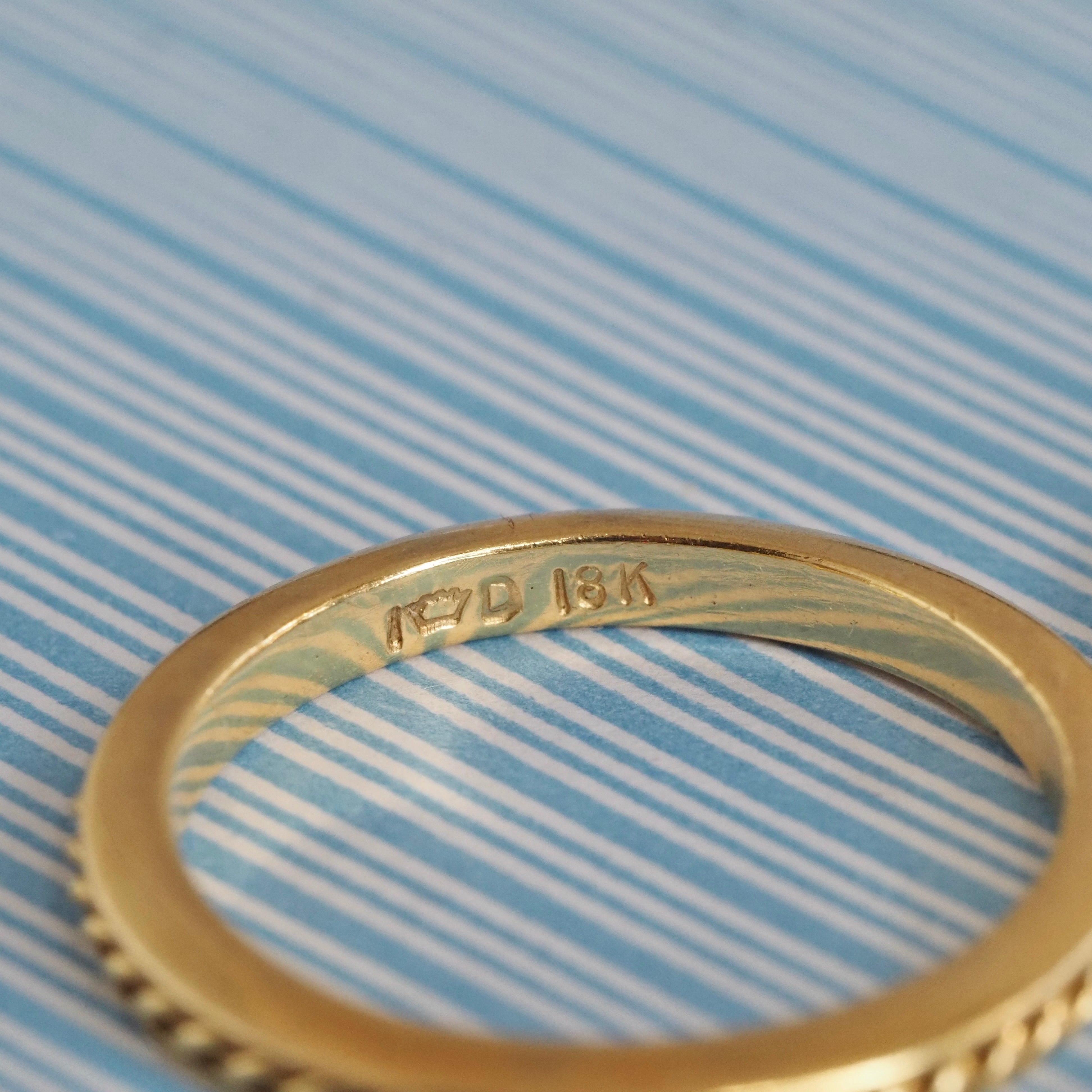 Vintage Guard Rope 18k Gold Ring Set