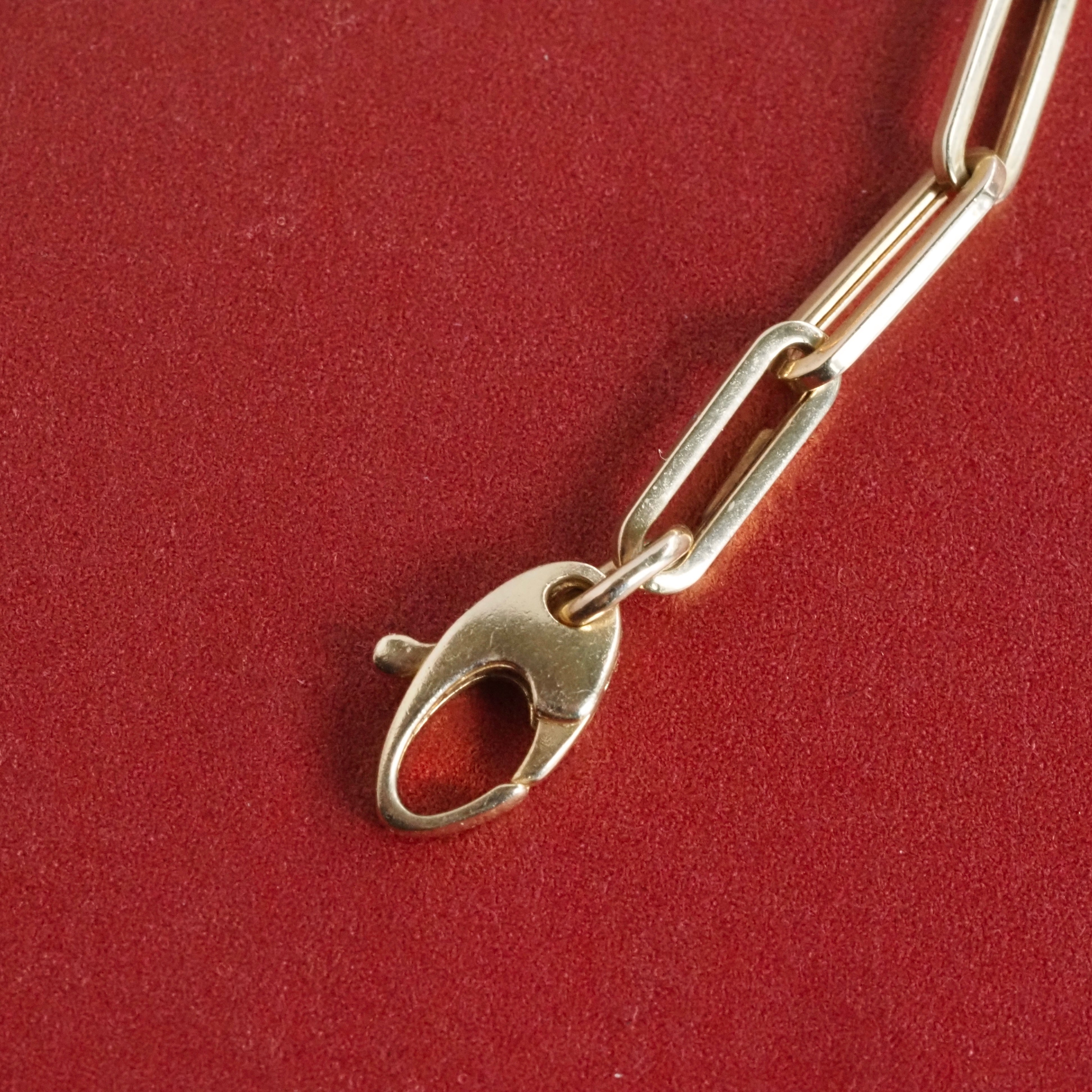 14k Gold Paperclip Chain Necklace