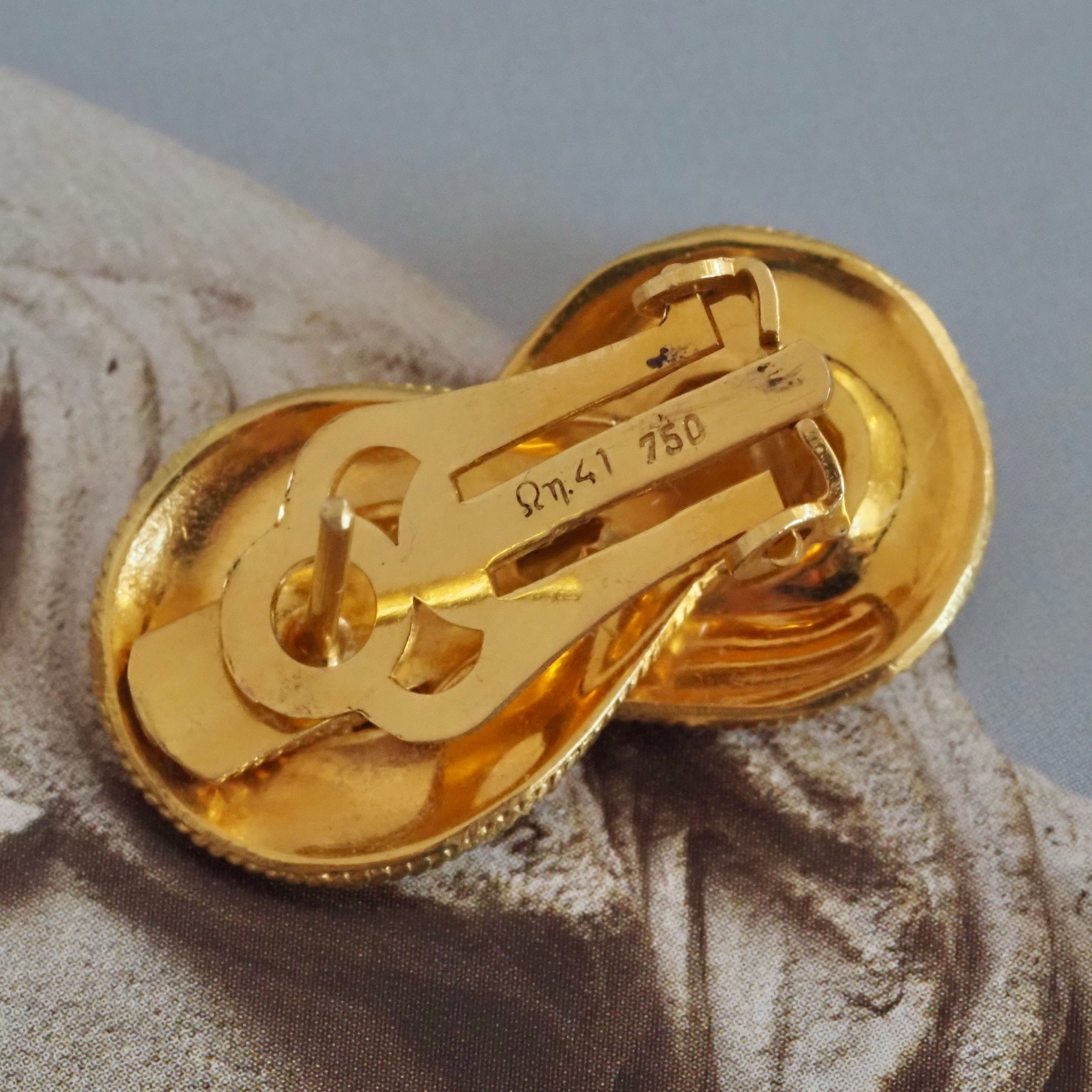 Ancient Greek Style 18k Gold Knot Earrings