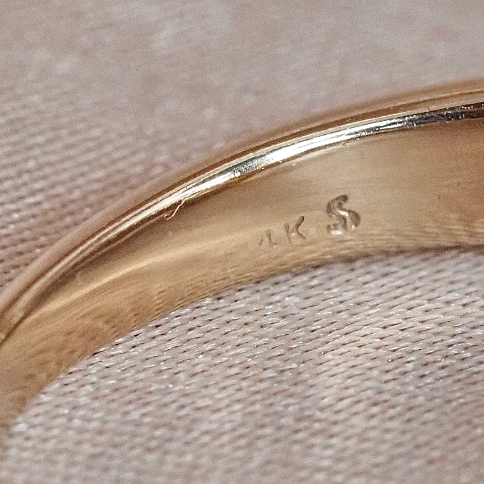 Vintage 14k White & Yellow Gold Bezel Set Old European Cut Diamond Ring