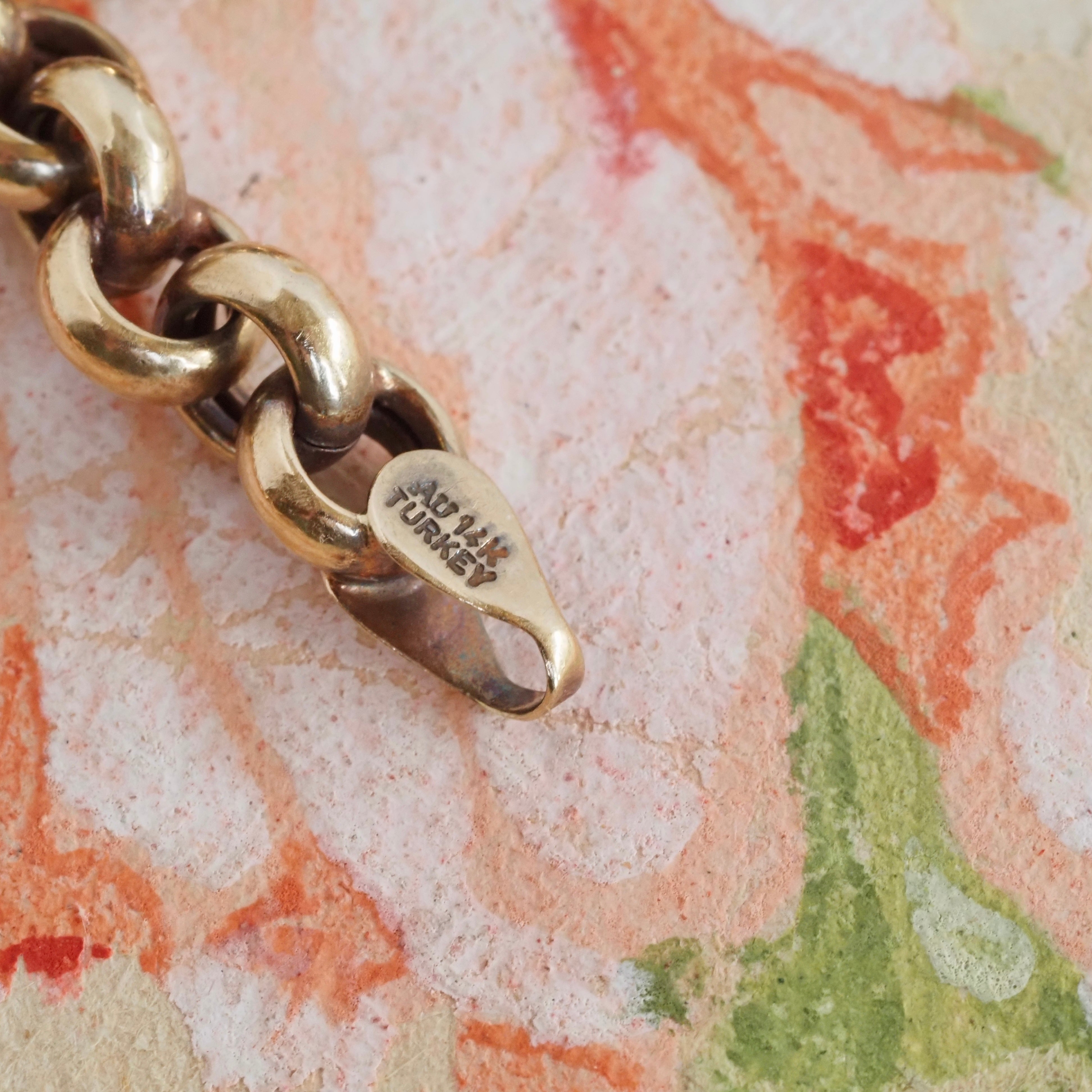 Vintage 14k Gold Rolo Bracelet