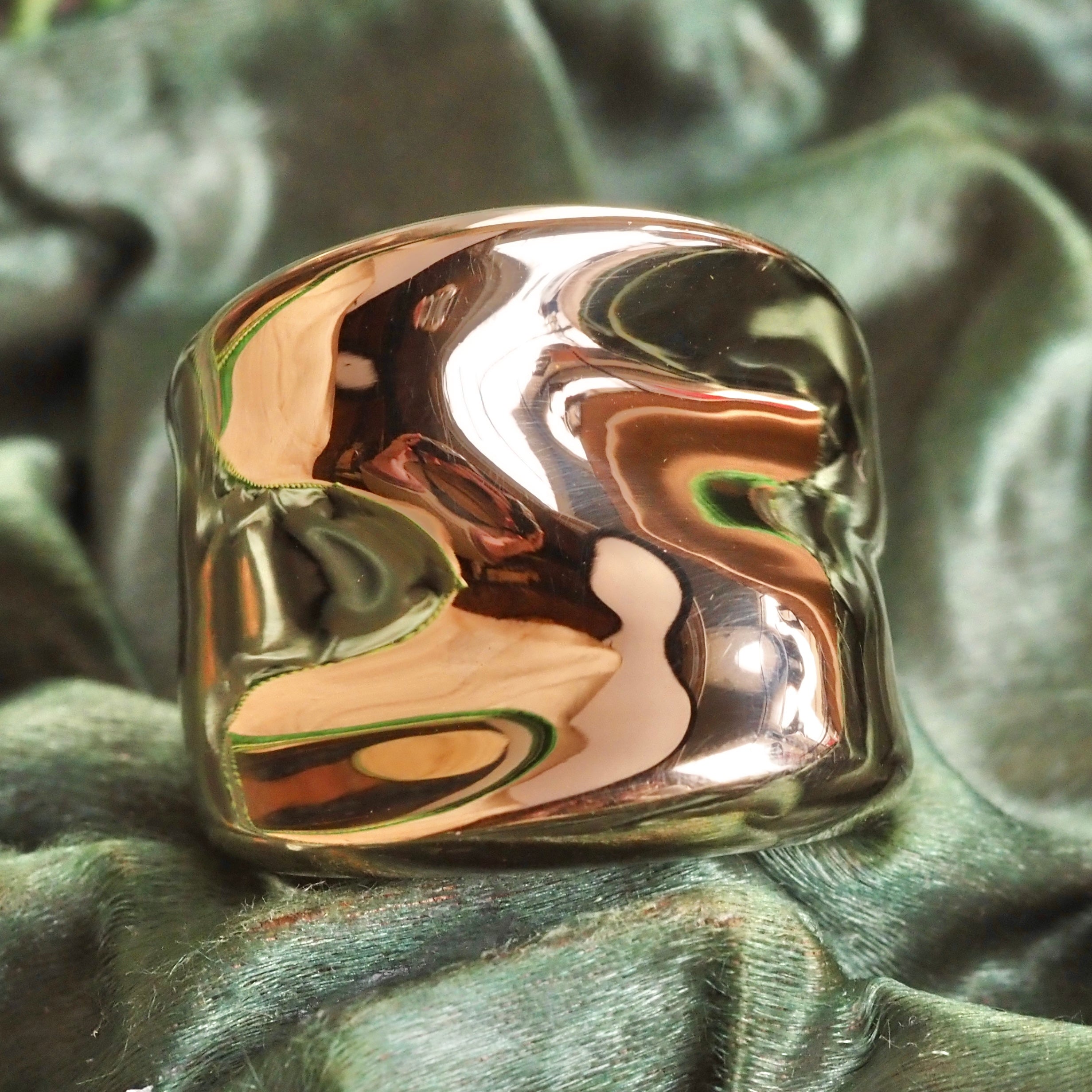 Vintage Melty 10k Gold Wide Ring