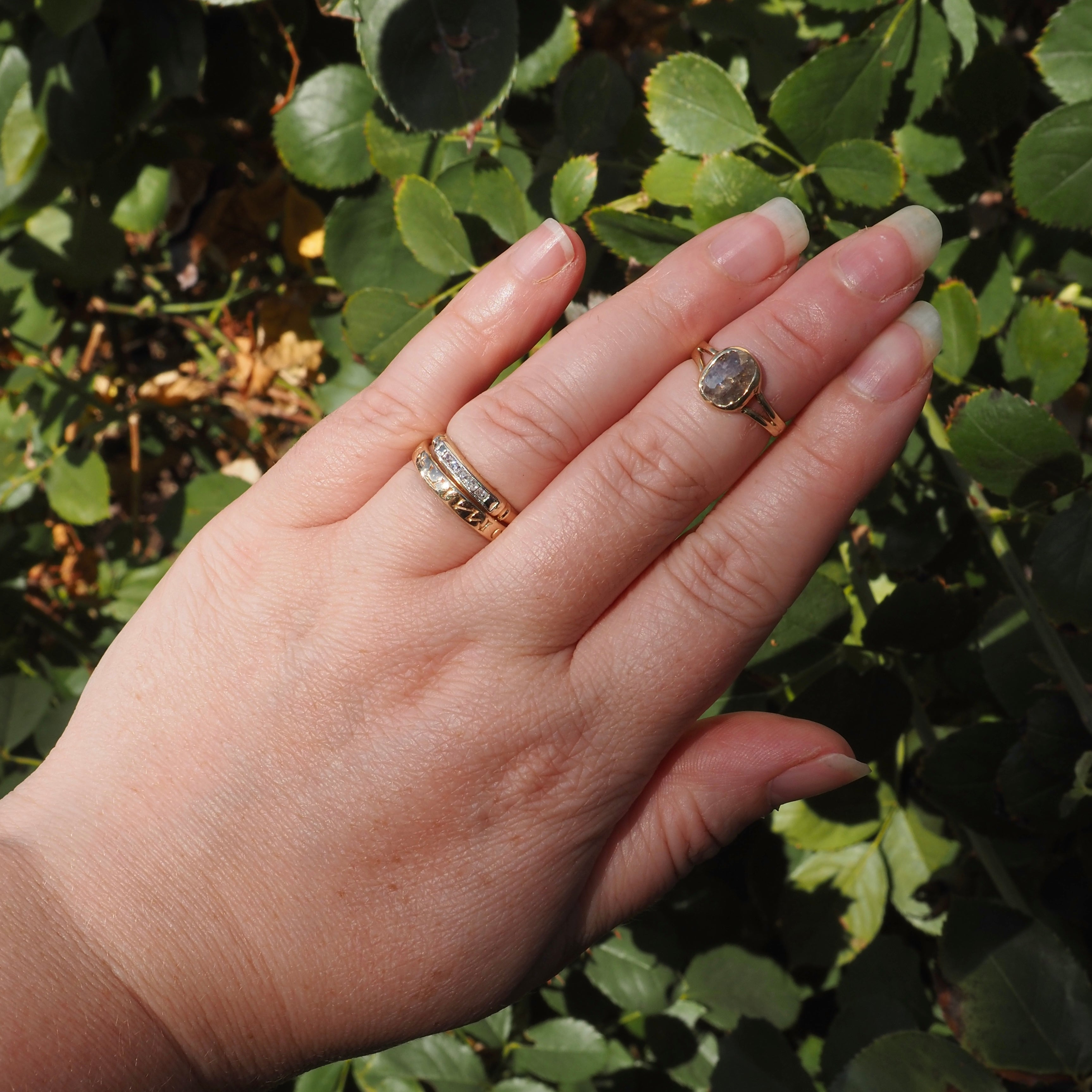 Rose Cut Diamond "Till Death" Skull 14k Gold Engagement Ring