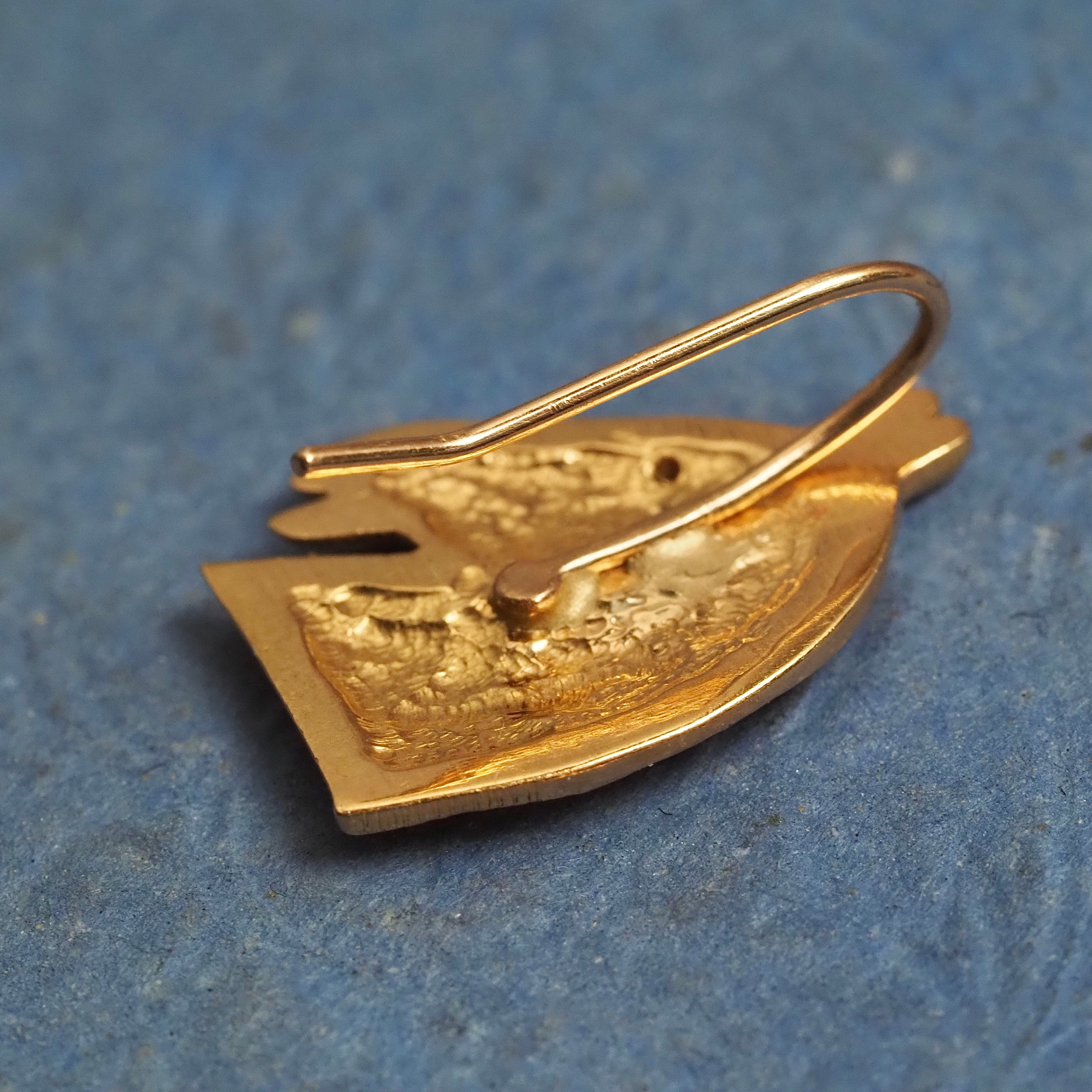 Horse 18k Gold Earrings with Diamond Eyes