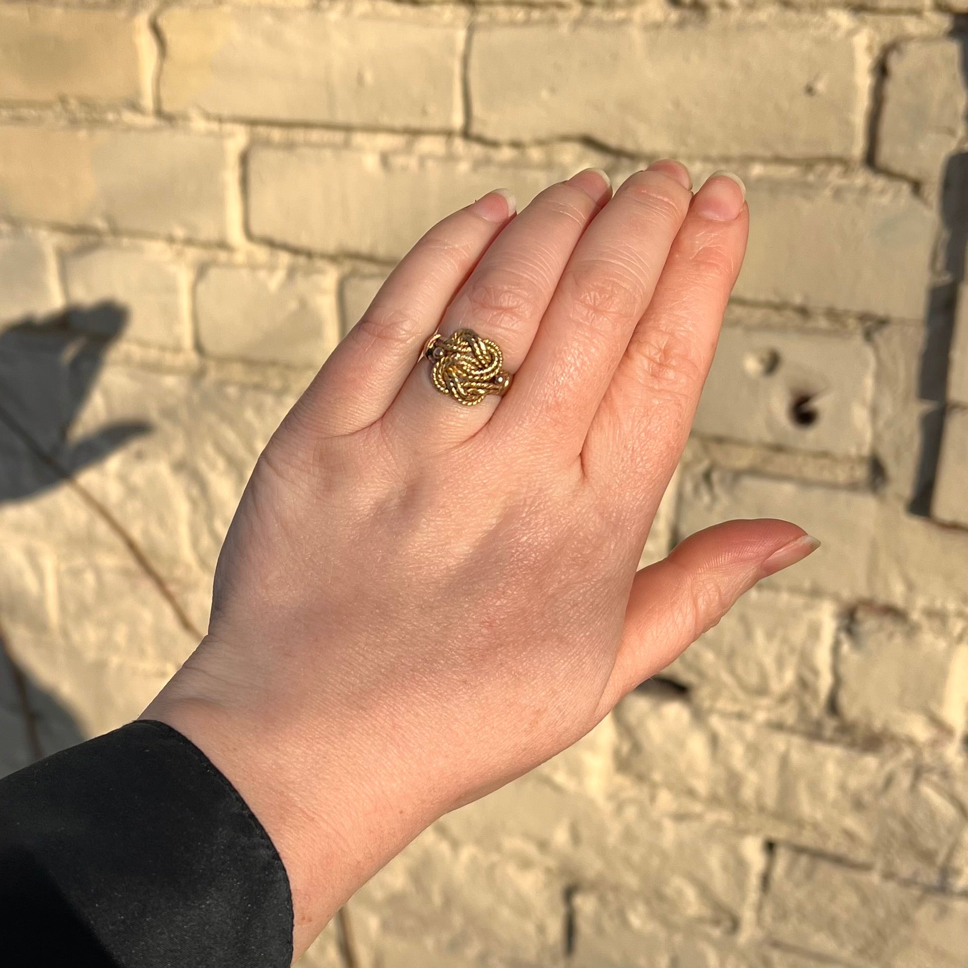 Vintage Rope 14k Gold Knot Ring