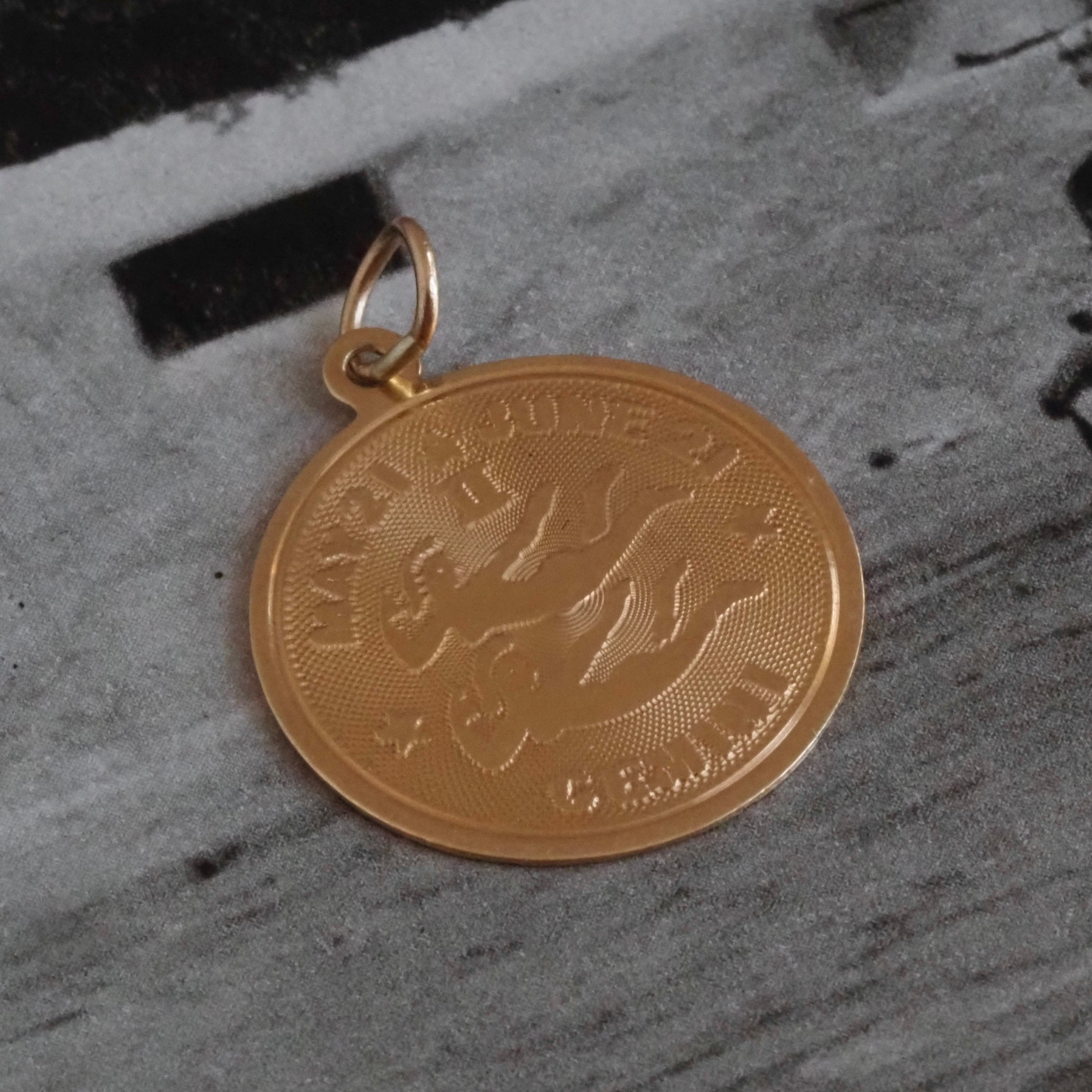 Vintage Gemini 14k Gold Pendant