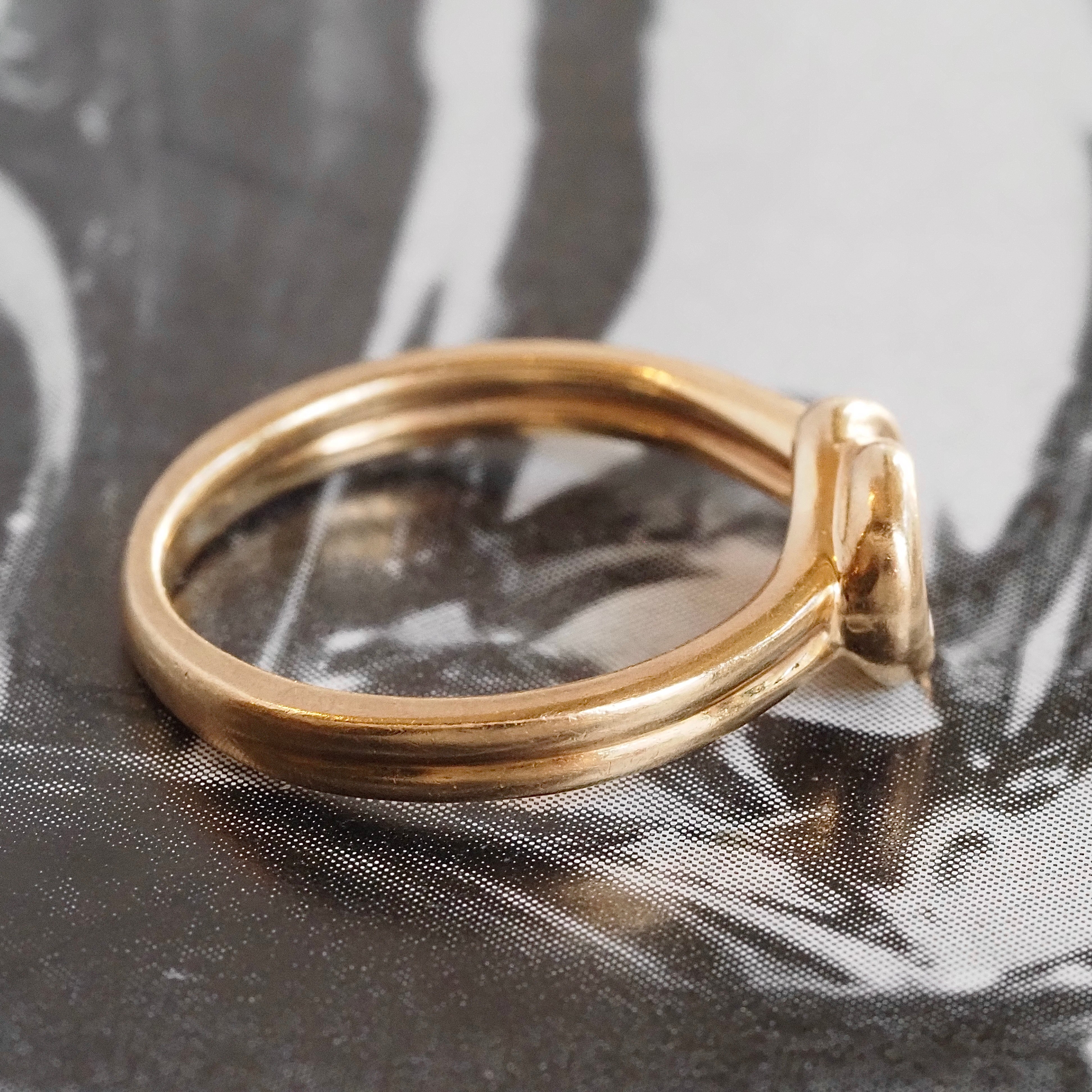 14k Gold Diamond Knot Band