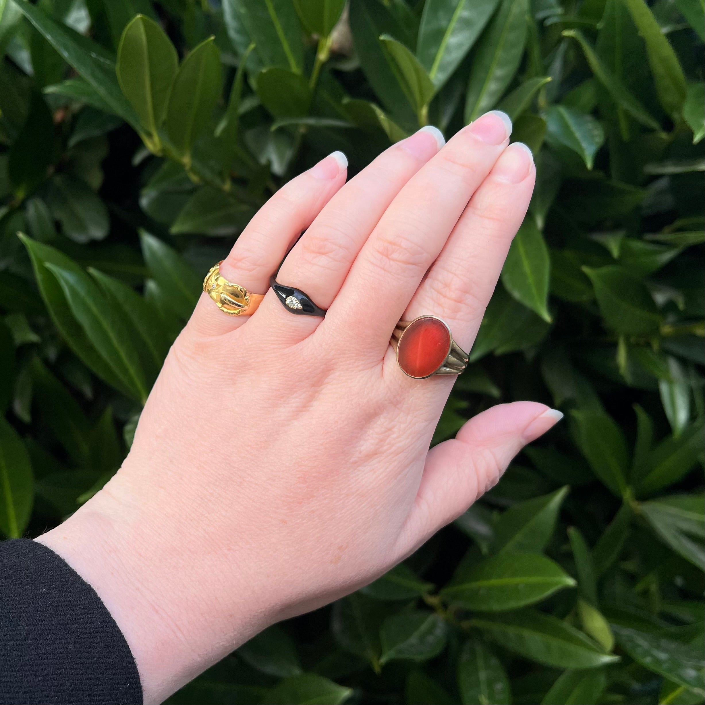 Antique Edwardian Carnelian Signet 8k Gold Ring