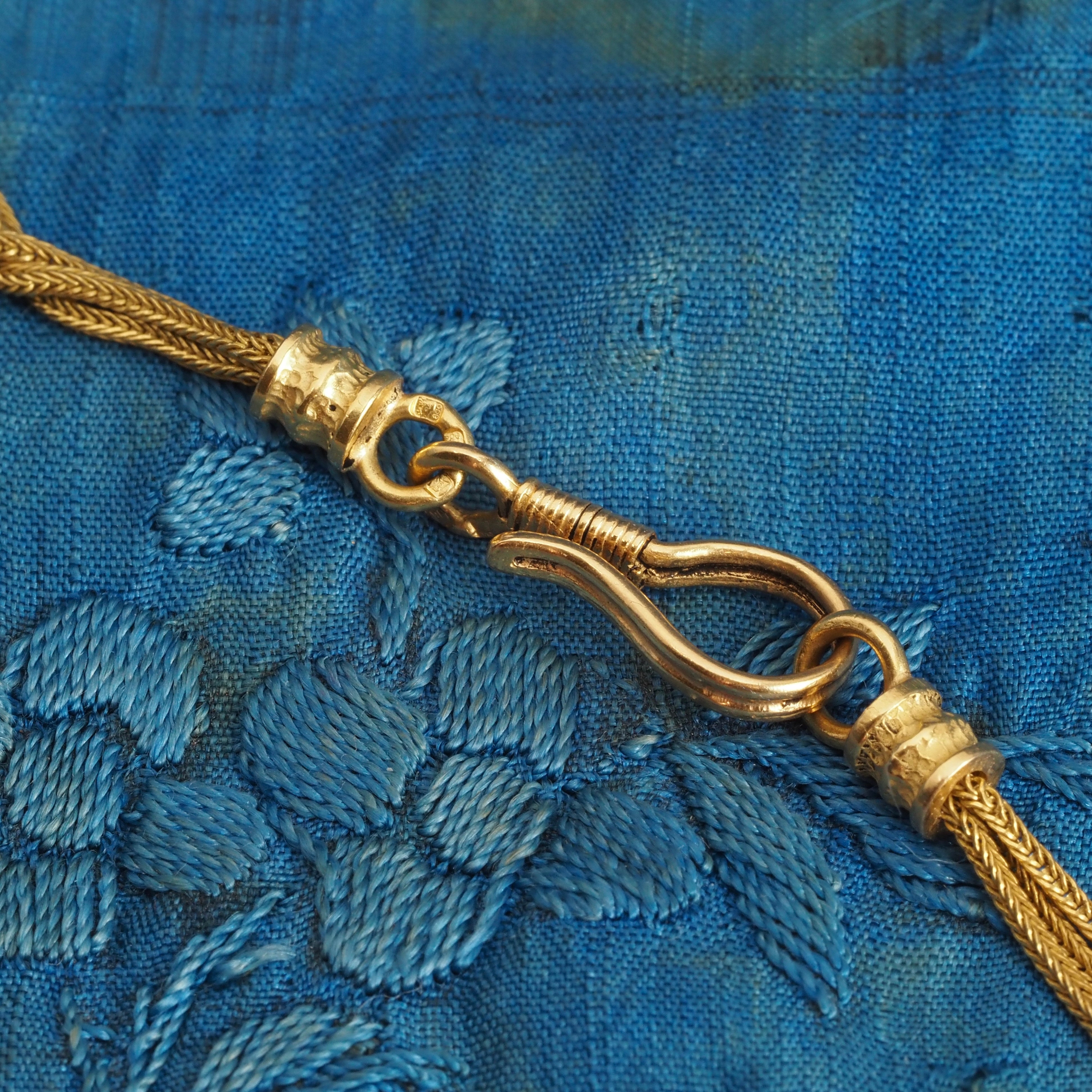 Vintage Portuguese Triple Rope 19k Gold Necklace