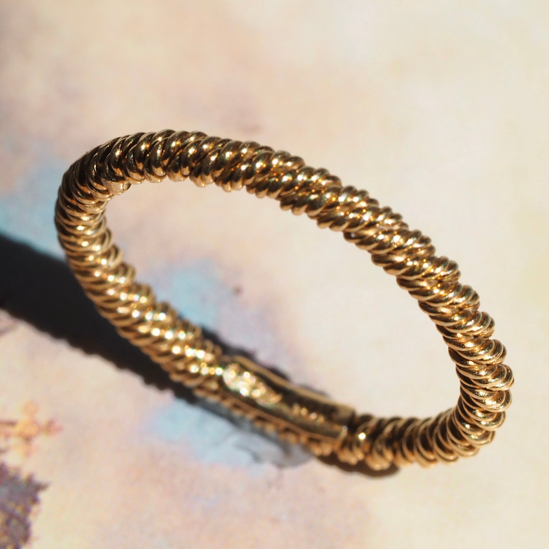 Vintage 18k Gold Twisted Rope Band