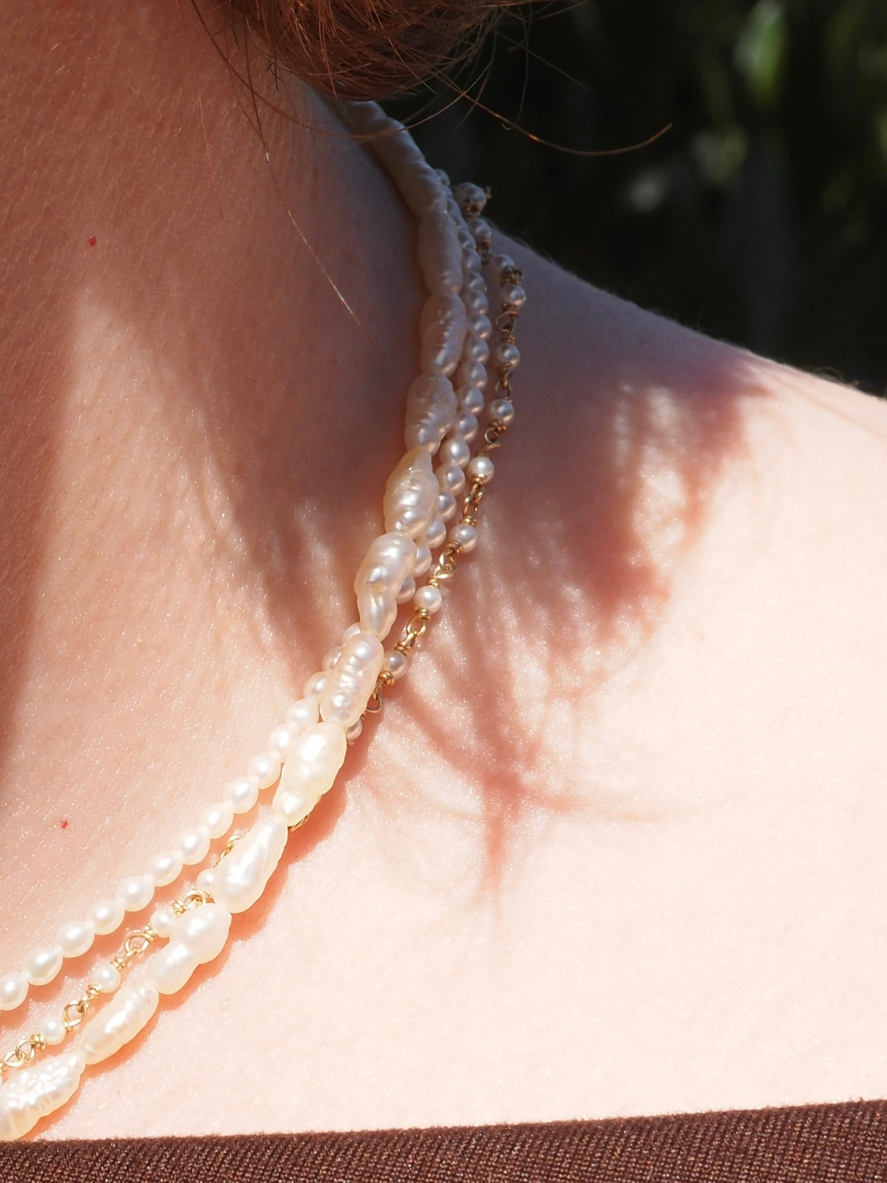 Vintage Seed Pearl Necklace With 14k Gold Clasp