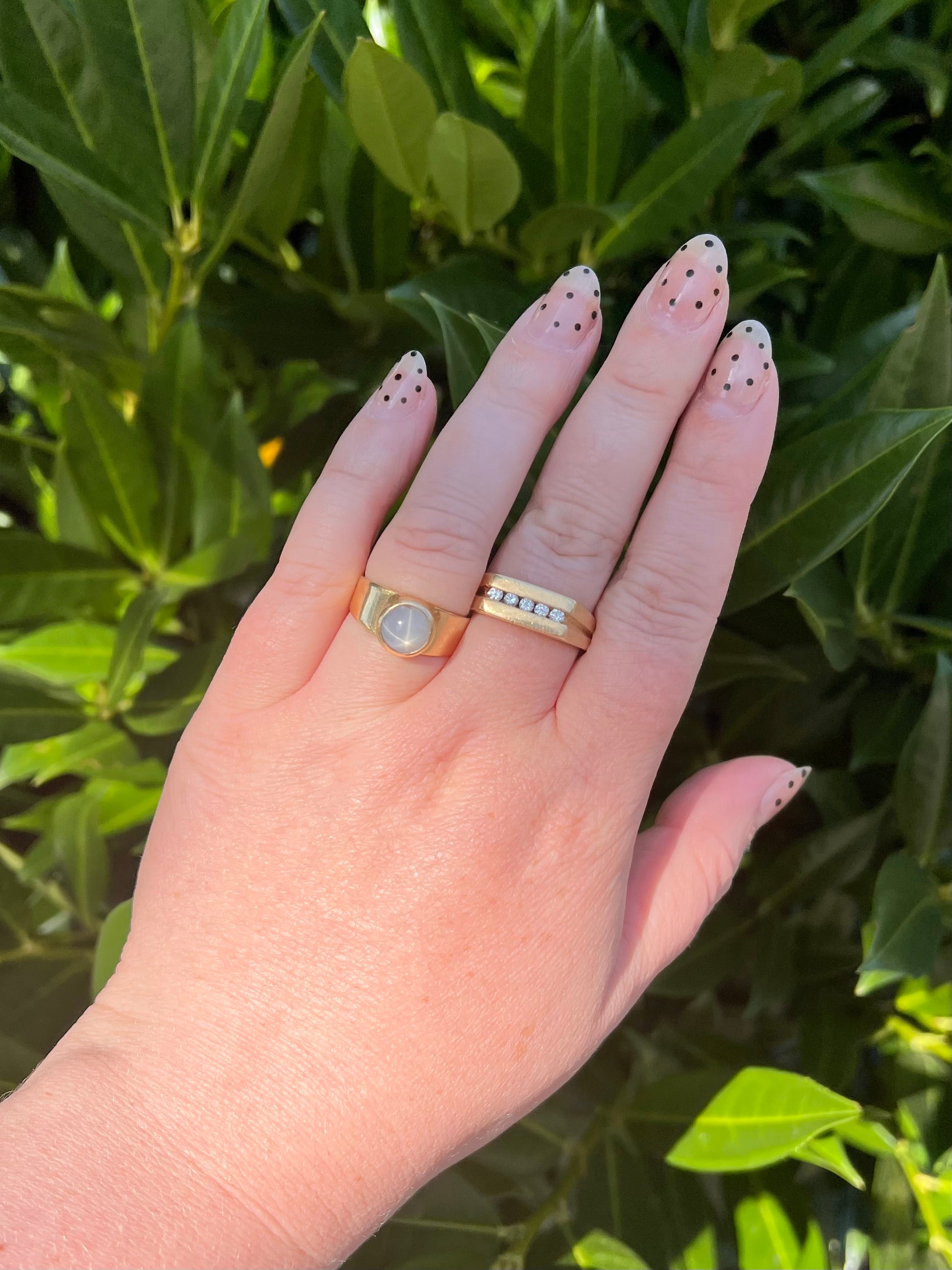 Vintage 14k Gold Channel Set Diamond Band