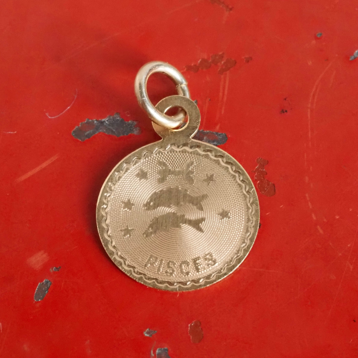 Vintage Pisces 14k Gold Charm