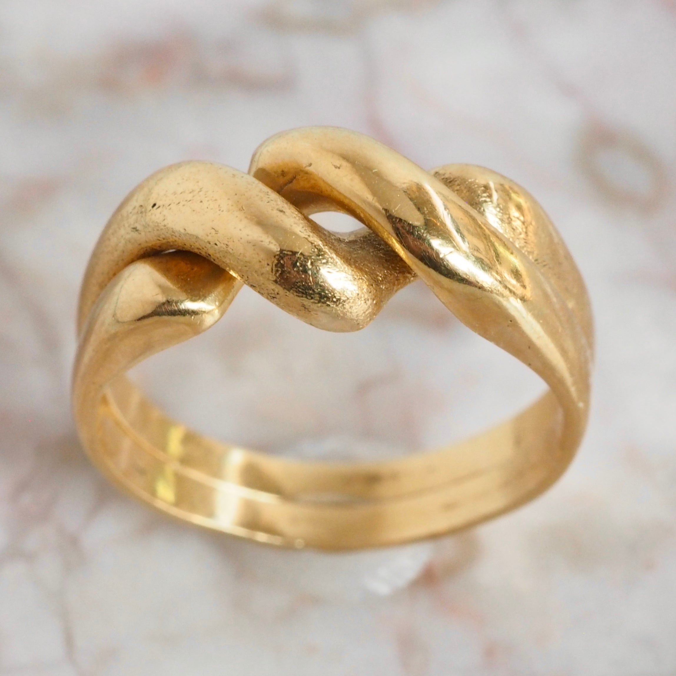 Vintage Portuguese 19k Gold Puzzle Ring