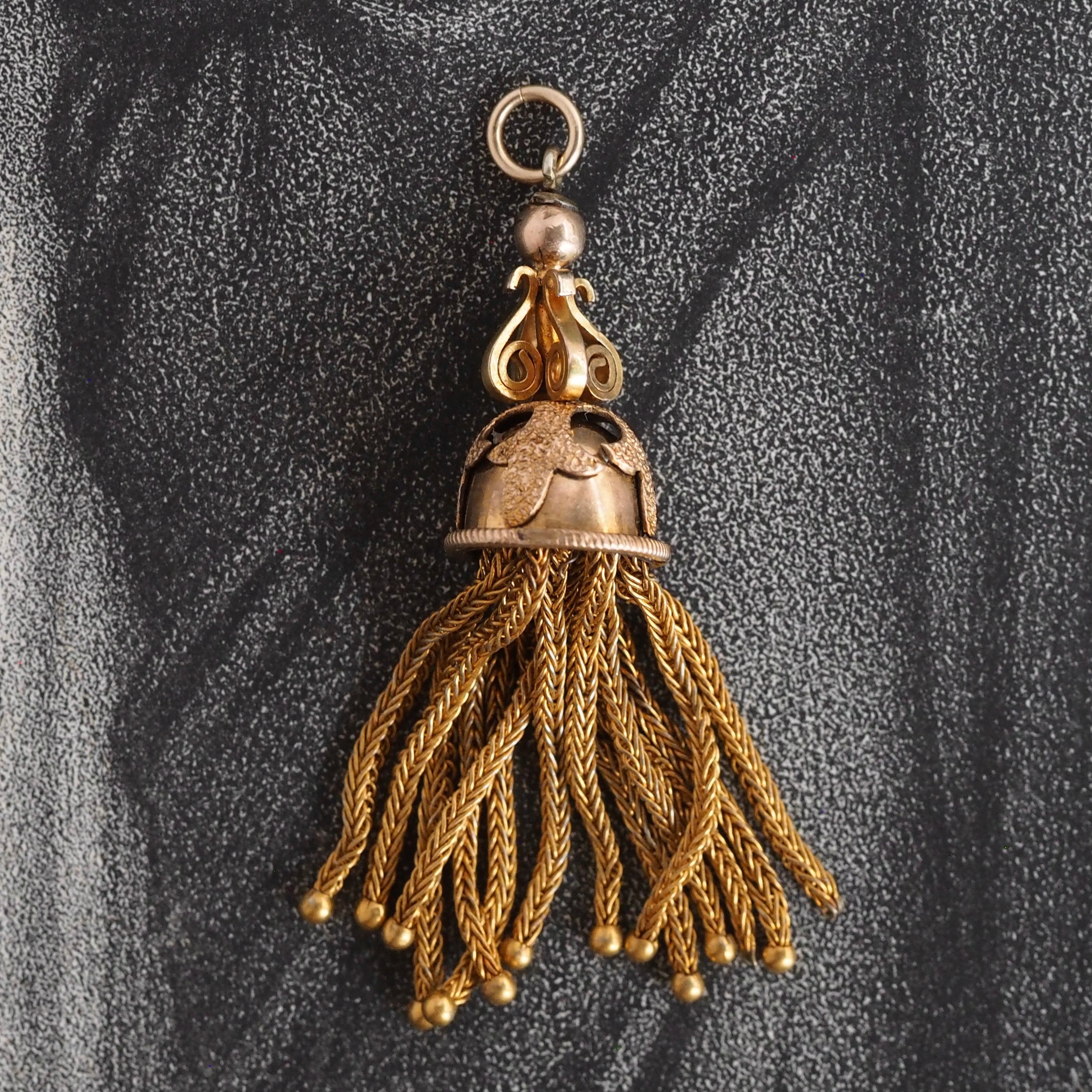 Antique Victorian 14k Gold Tassel With Cap