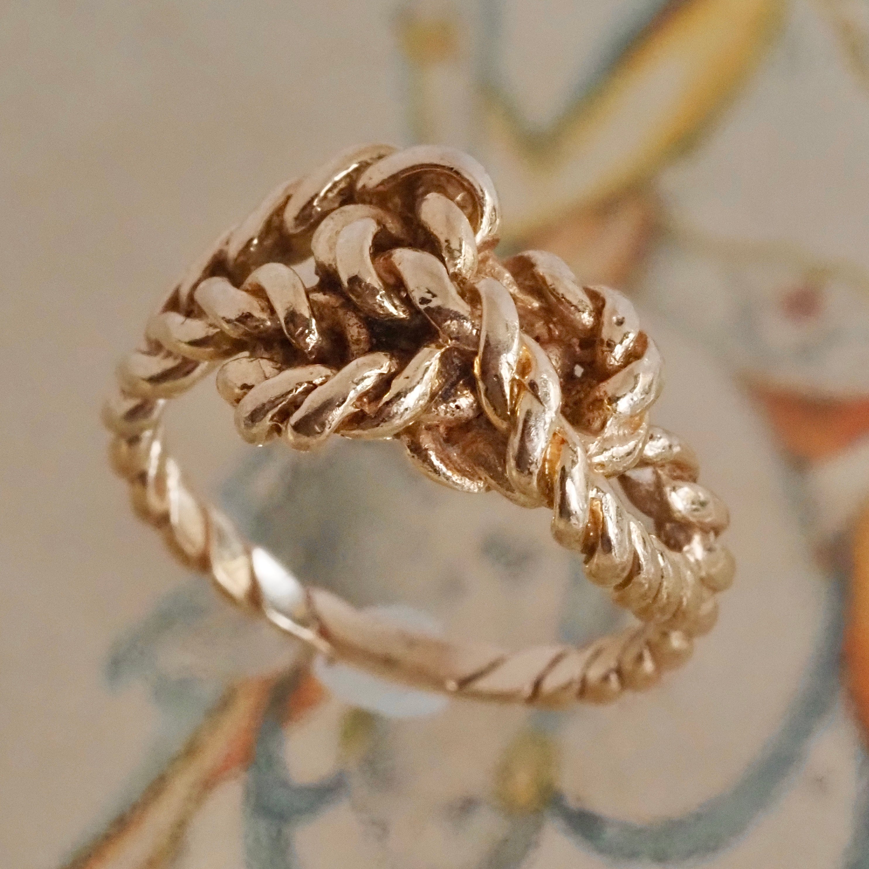 Vintage Twisted Knot 14k Gold Ring