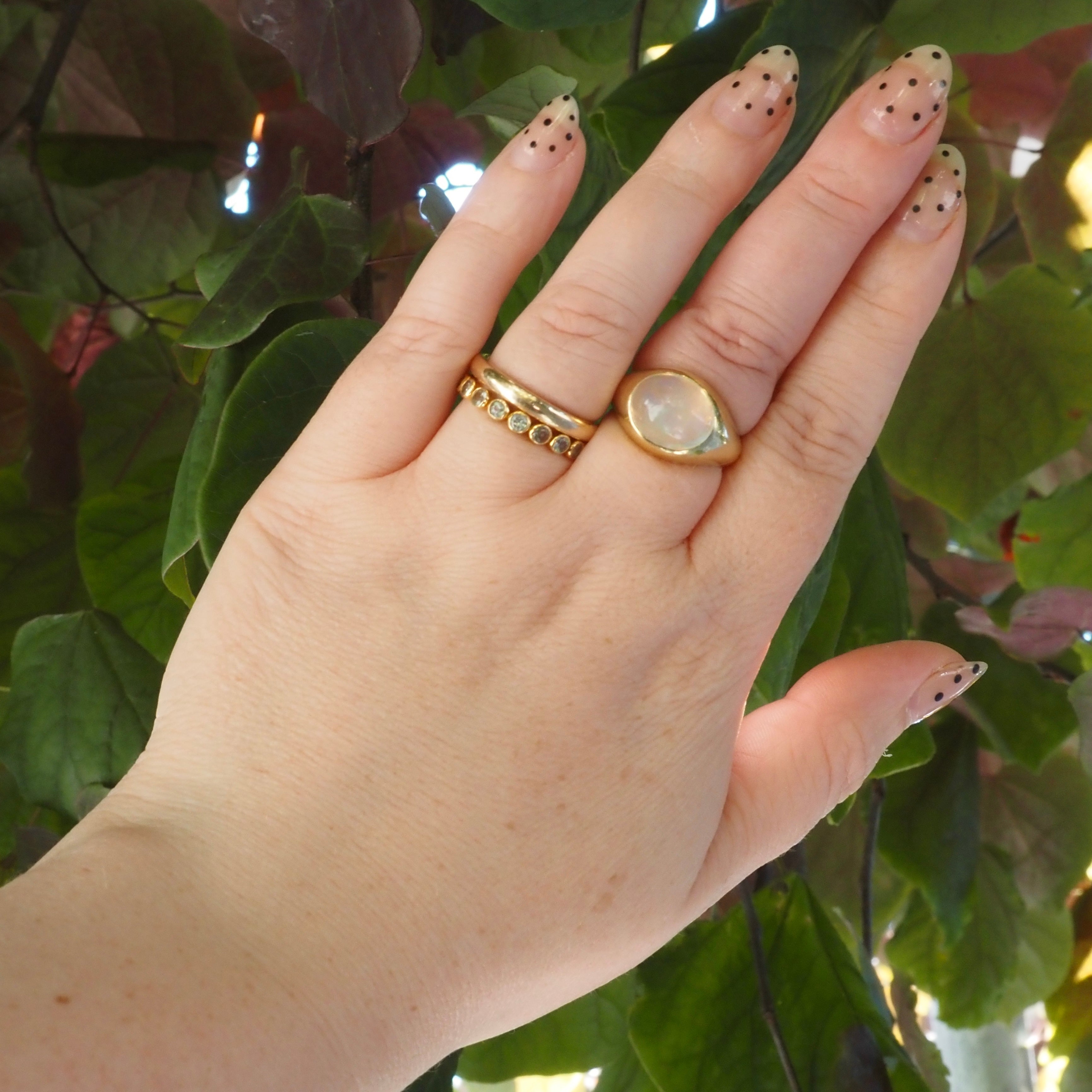 Green Sapphire 18k Gold Eternity Ring