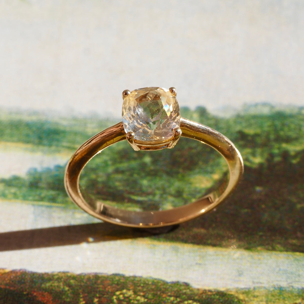 2.01ct Natural Yellow Sapphire 14k Gold Ring