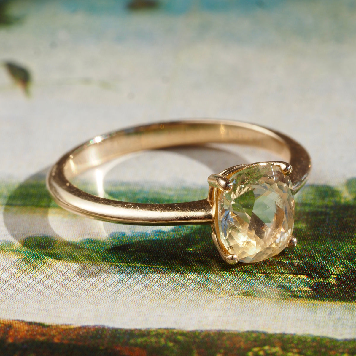 2.01ct Natural Yellow Sapphire 14k Gold Ring