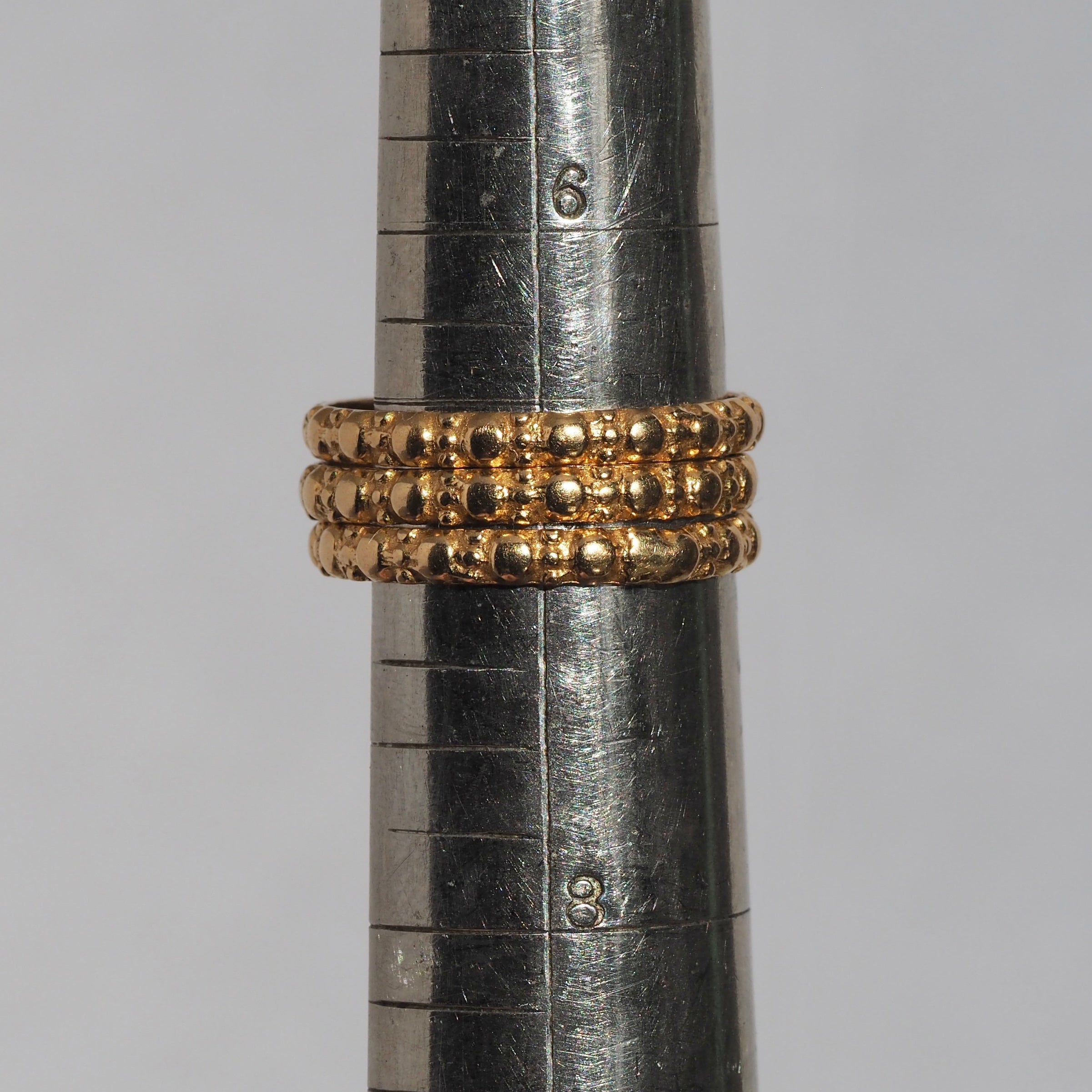 Vintage 21k Gold Set of Three Stacking Bands