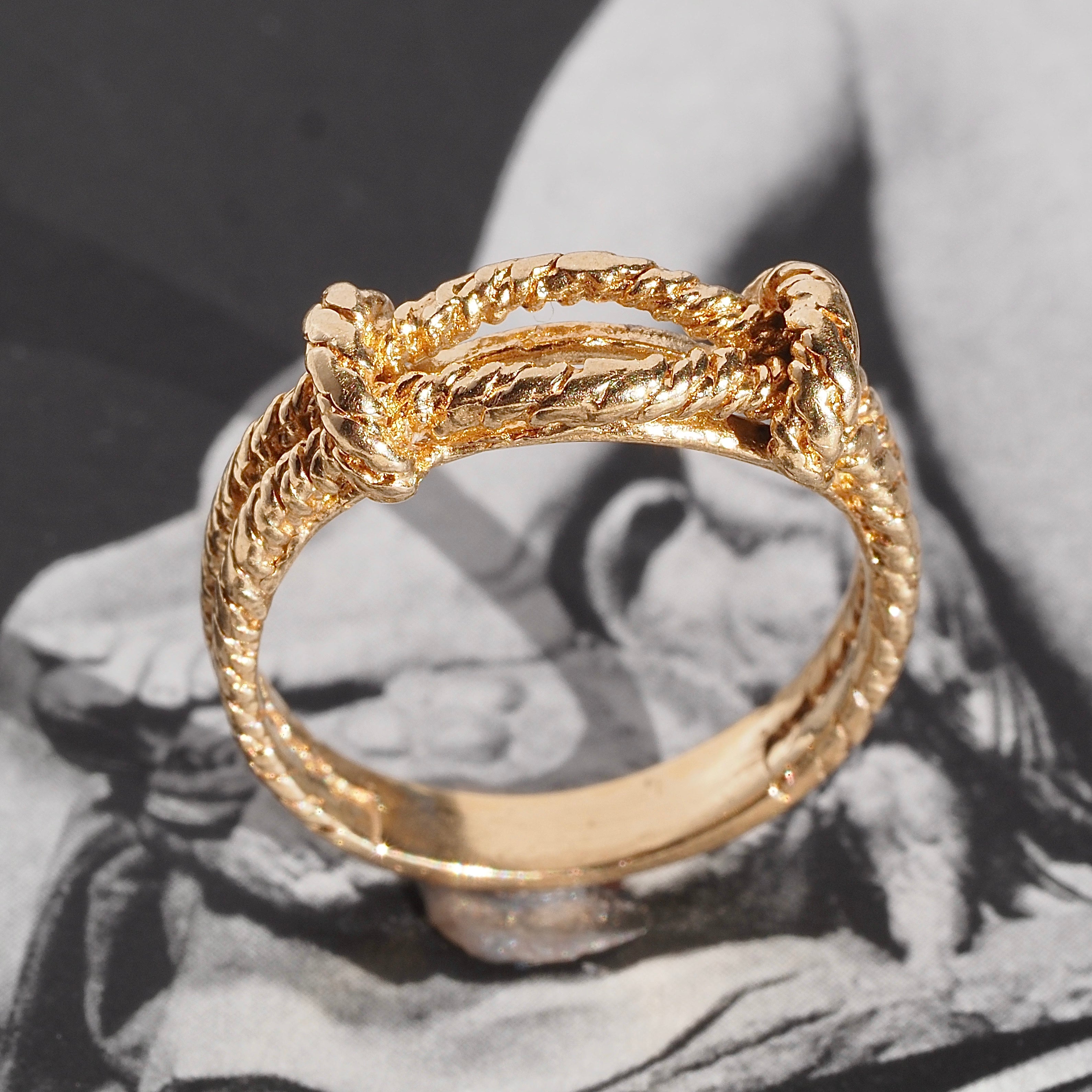 Vintage Twisted Rope 14k Gold Ring