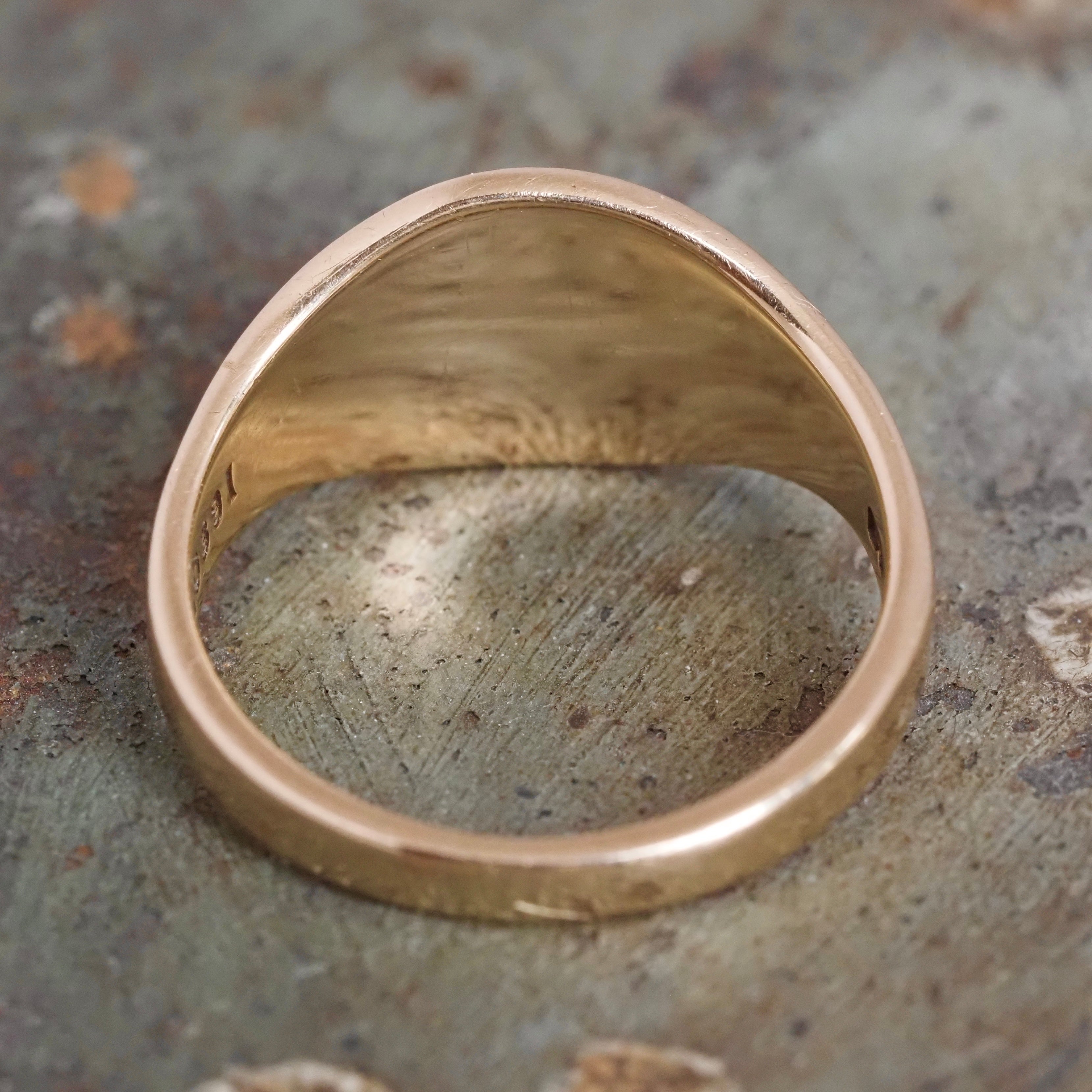 Vintage English 9k Gold Floral Engraved Cigar Band