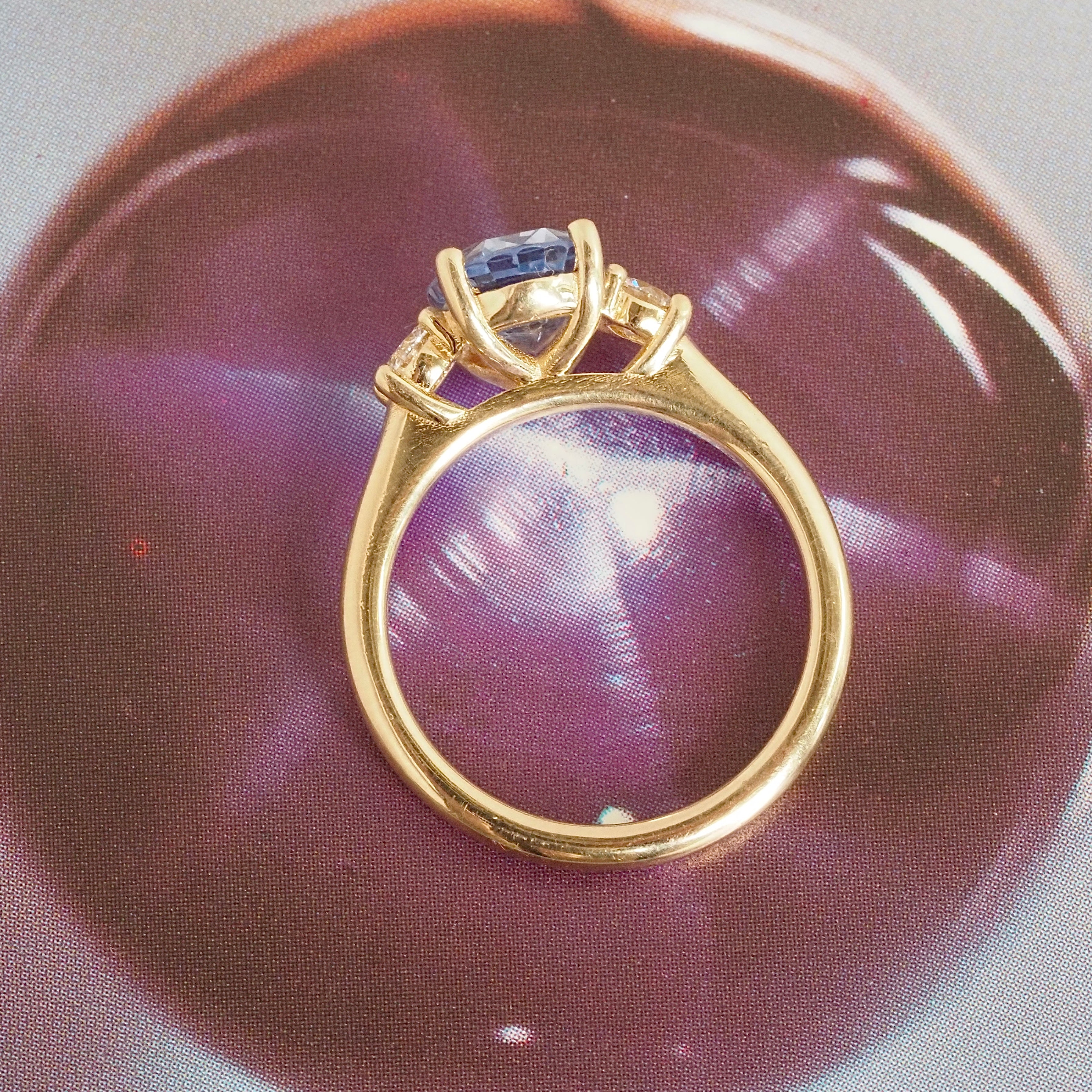 Vintage Sapphire and Diamond 14k Gold Ring
