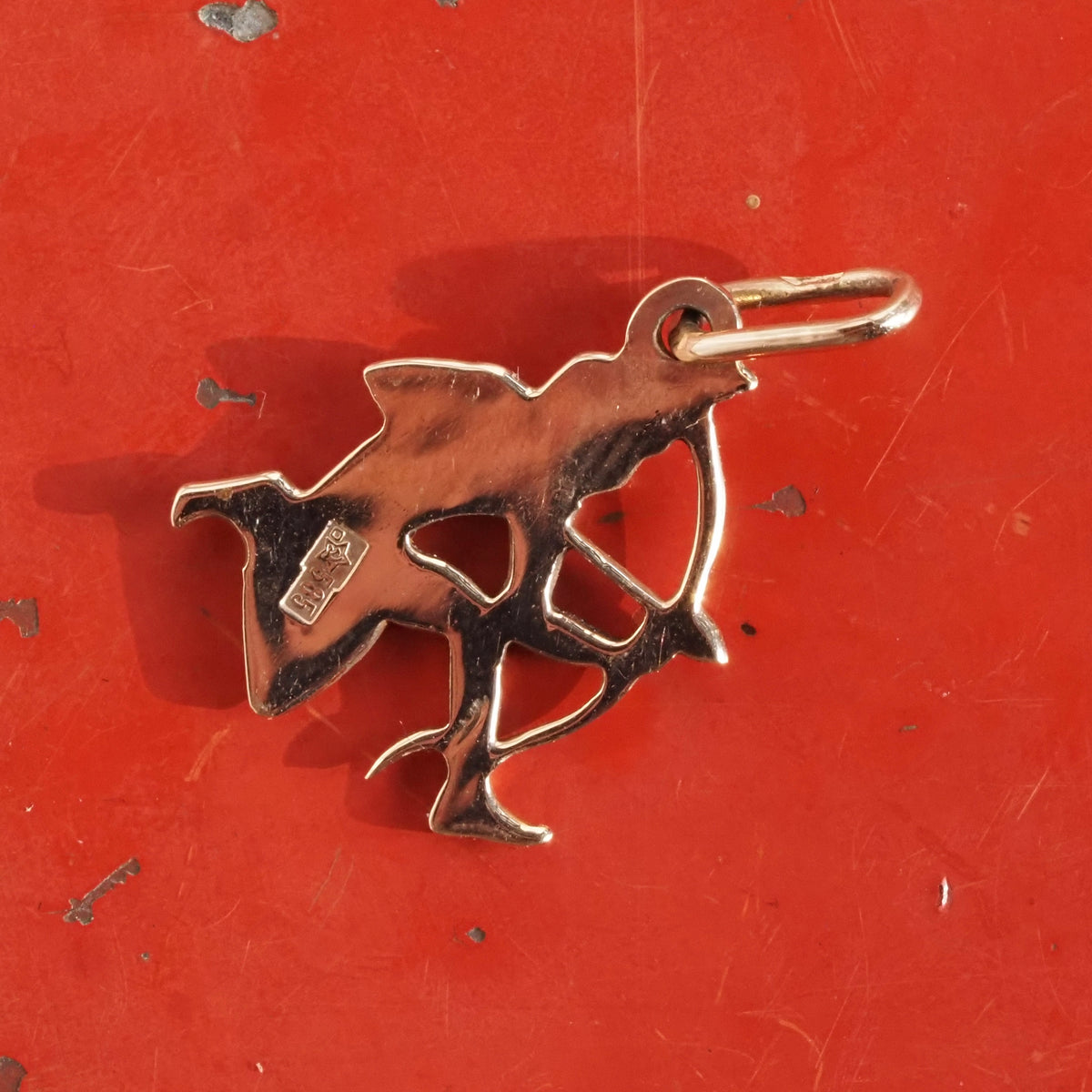 Vintage Soviet Sagittarius 14k Gold Pendant