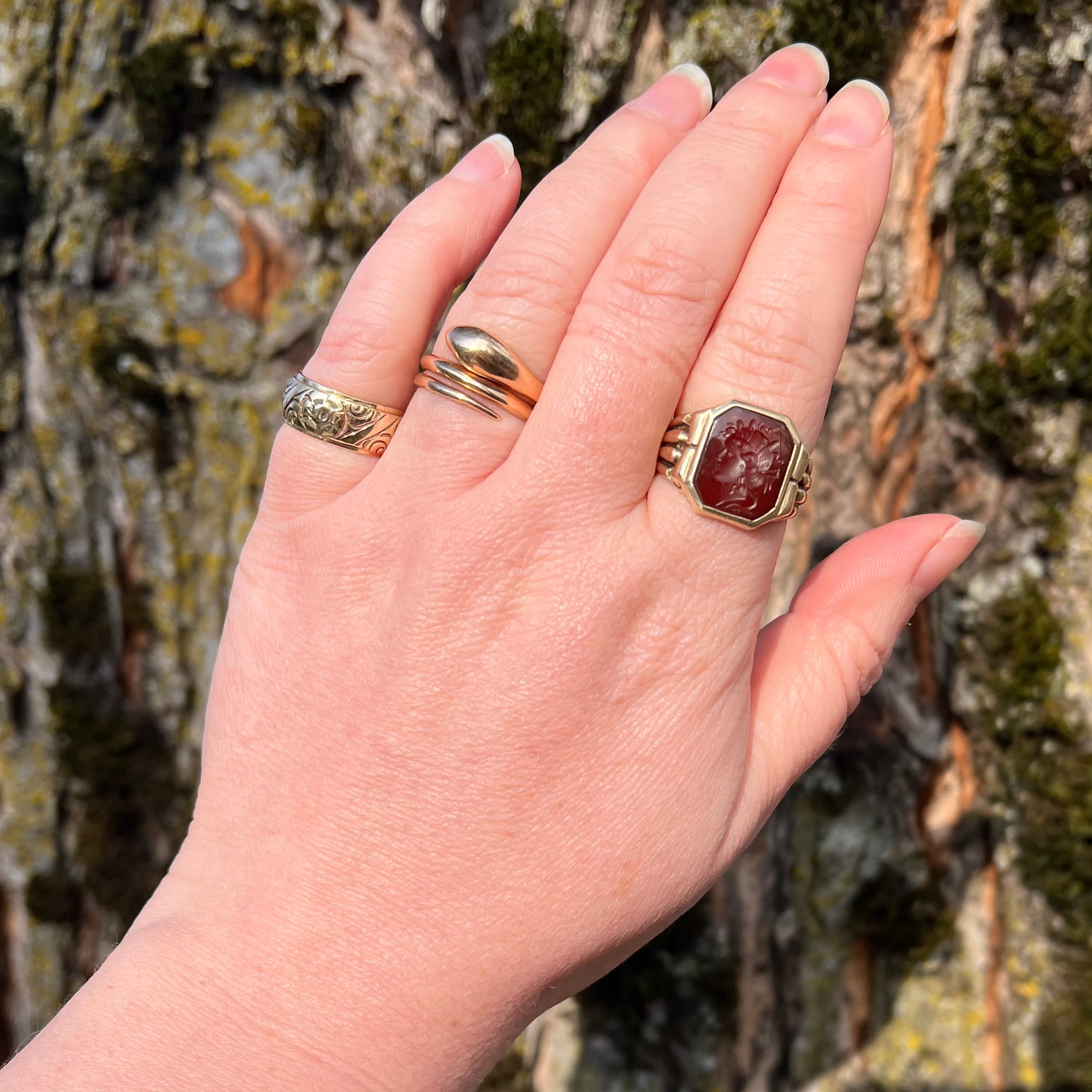 Vintage Snake 14k Gold Ring