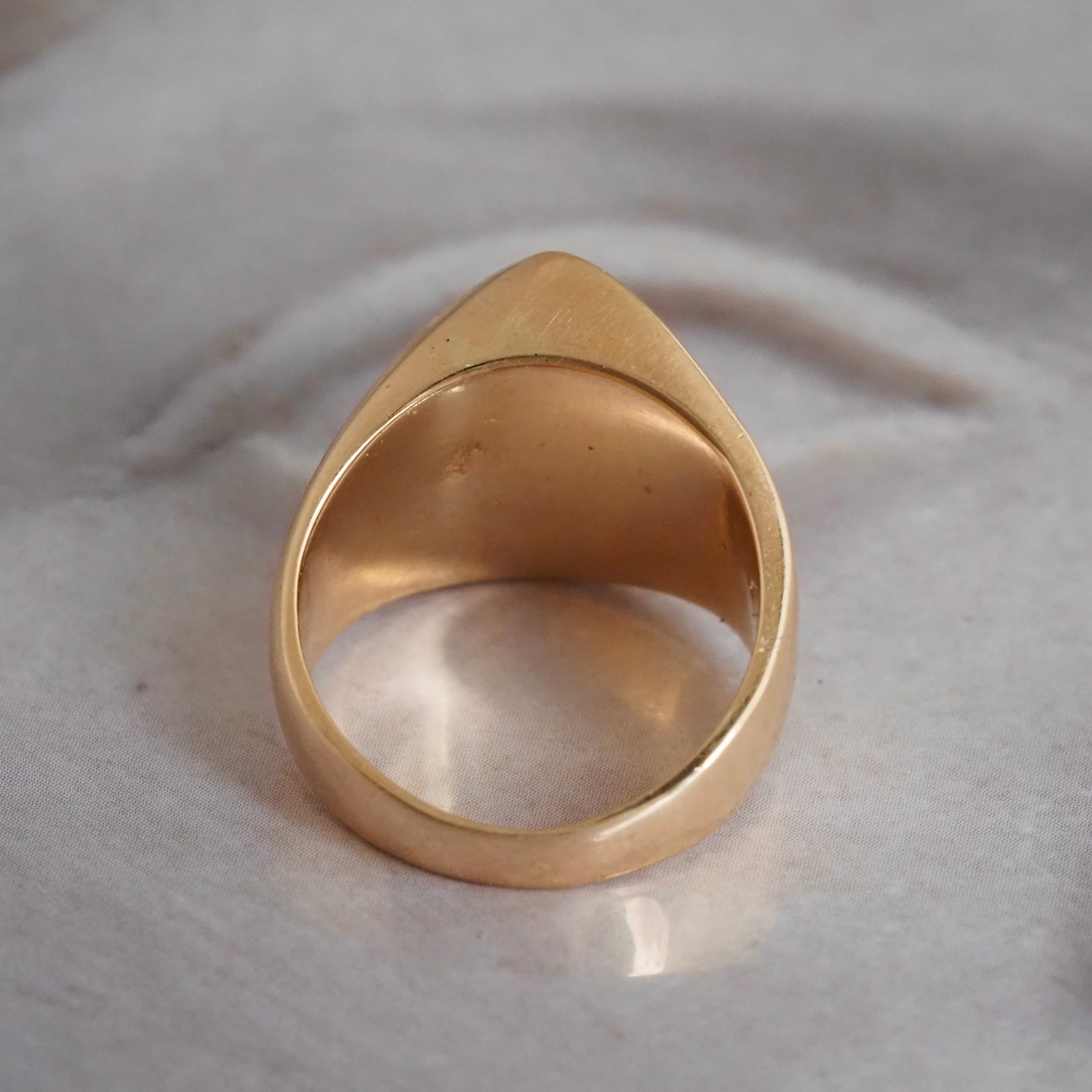 Danish Modernist 14k Gold Wave Ring