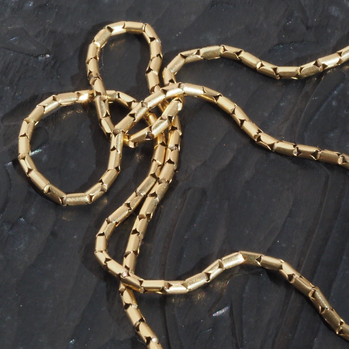 Antique c. 1837-1847 French 18k Gold Chain with Hand Swivel Clip and Slider Necklace