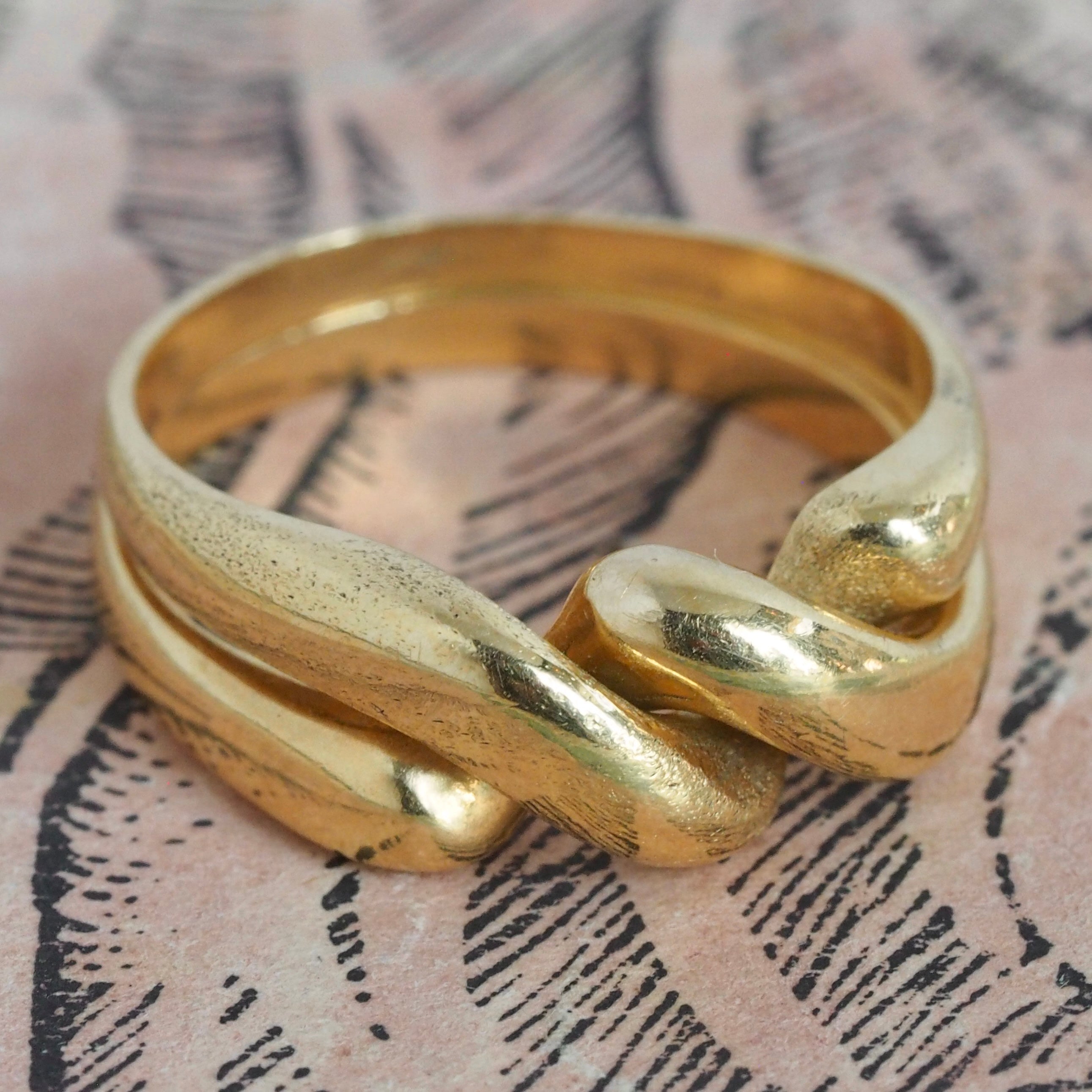 Vintage Portuguese 19k Gold Puzzle Ring