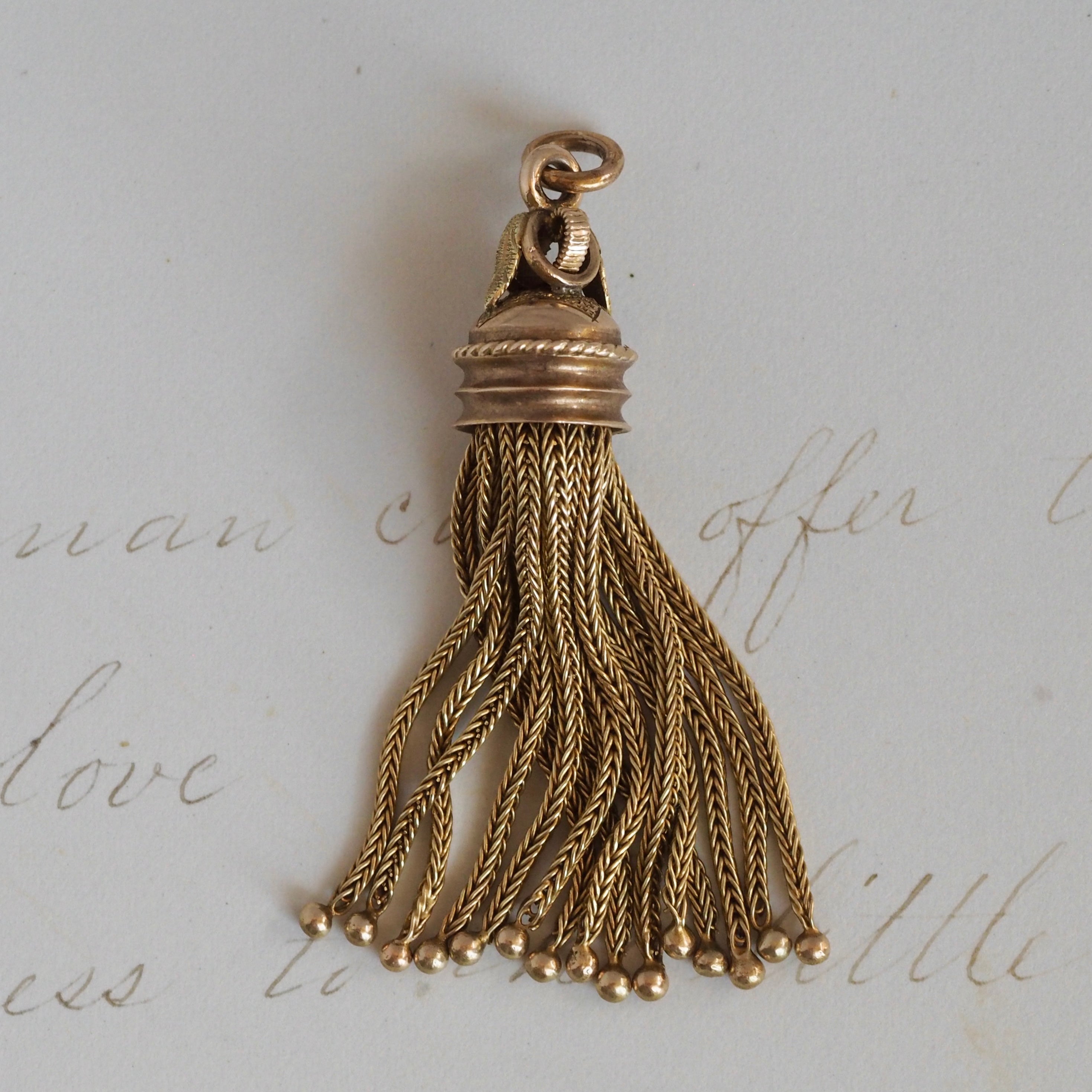 Antique Victorian Gold Tassel Pendant