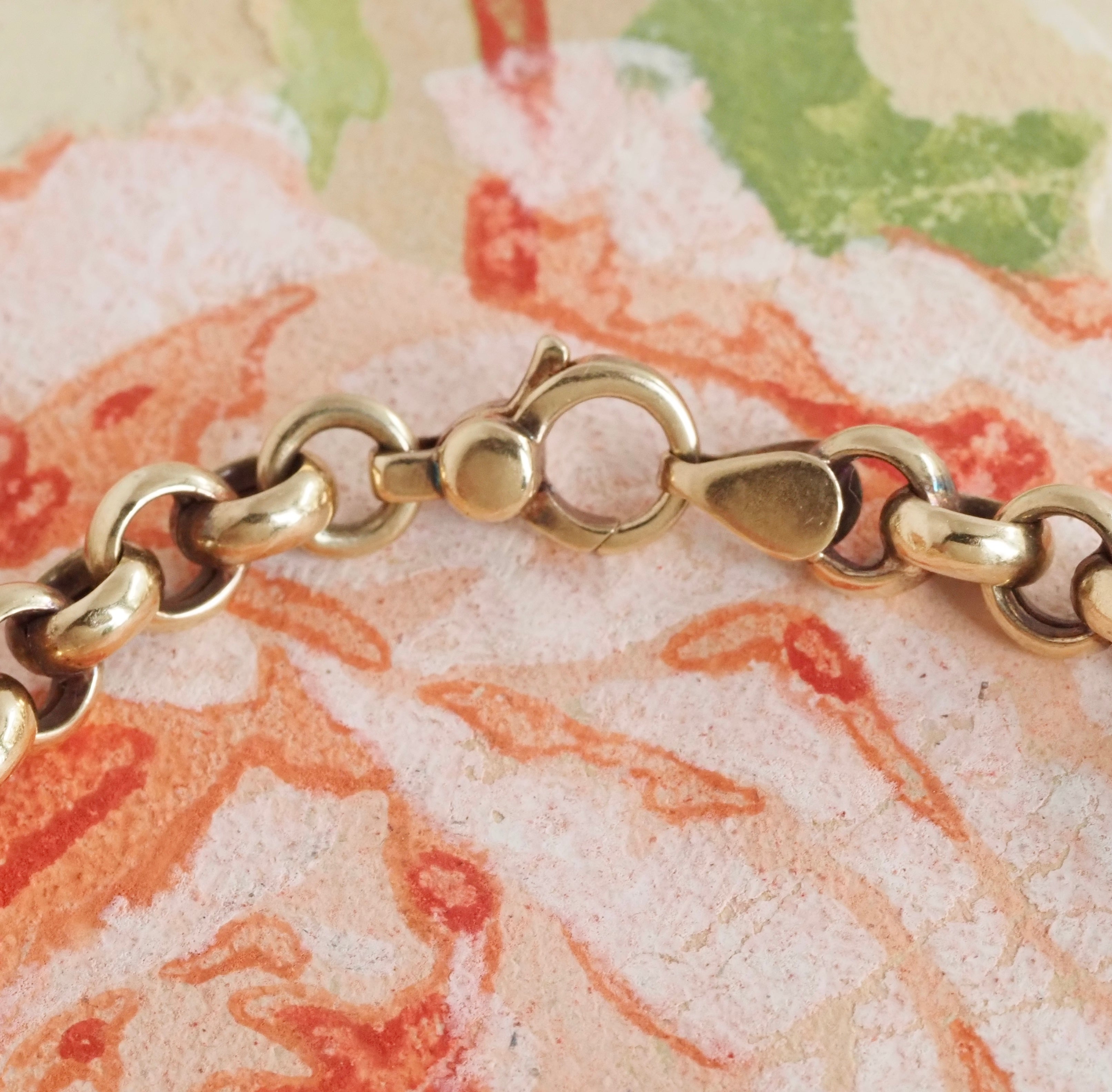 Vintage 14k Gold Rolo Bracelet