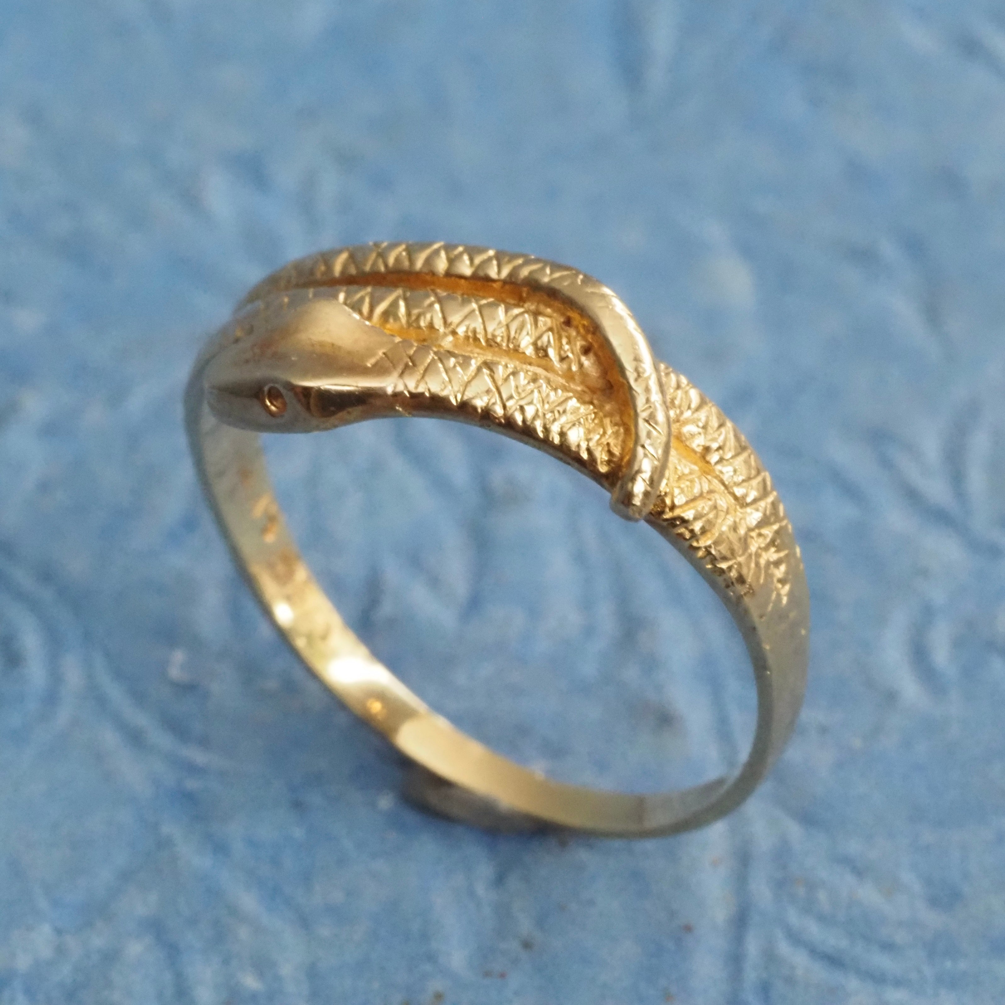 Vintage Snake 14k Gold Ring
