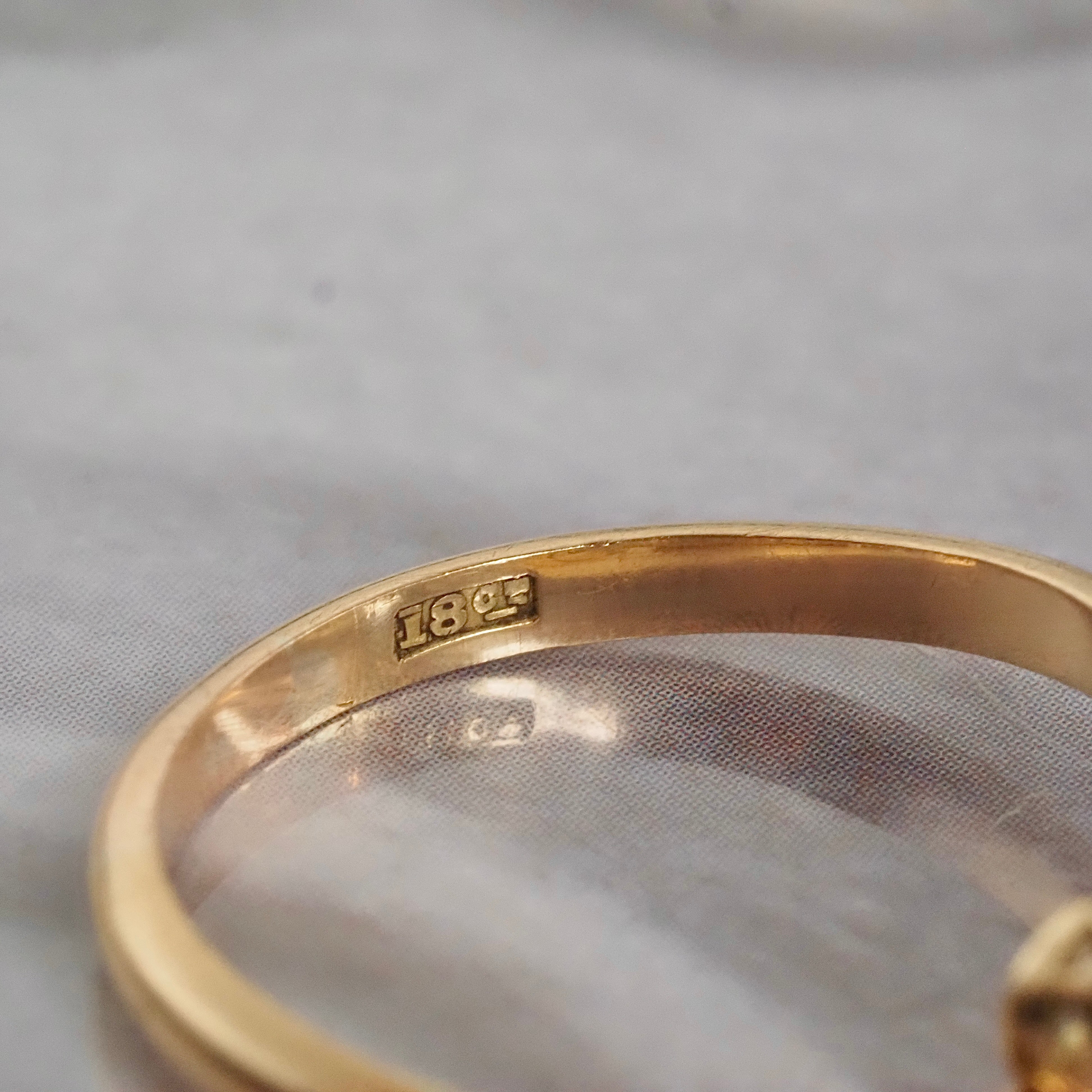 Antique Moi et Toi Rose Cut Diamond 18k Gold & Platinum Ring