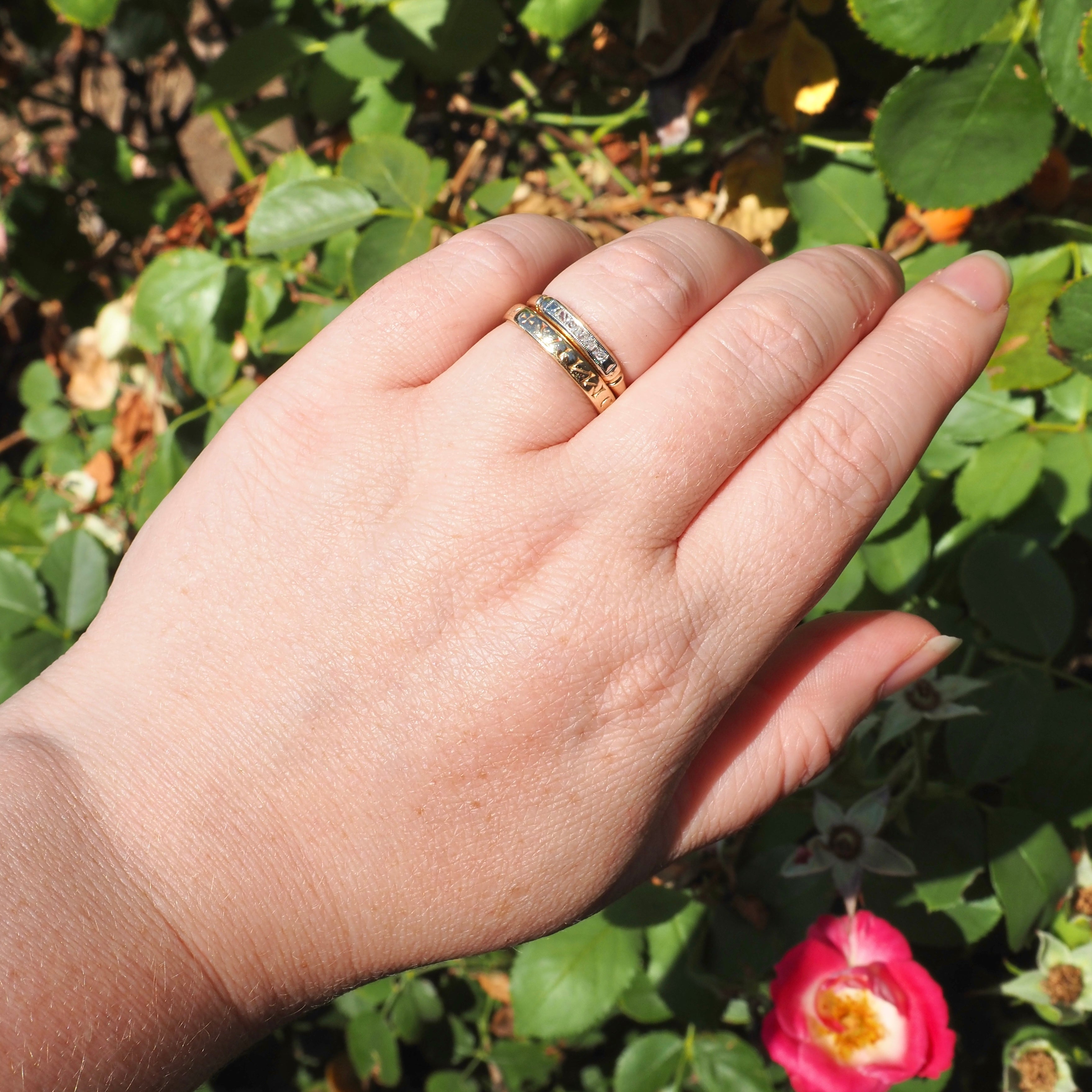 Vintage "Omnia Vincit Amor/Love Conquers All" Hand-Engraved 14k Gold Band