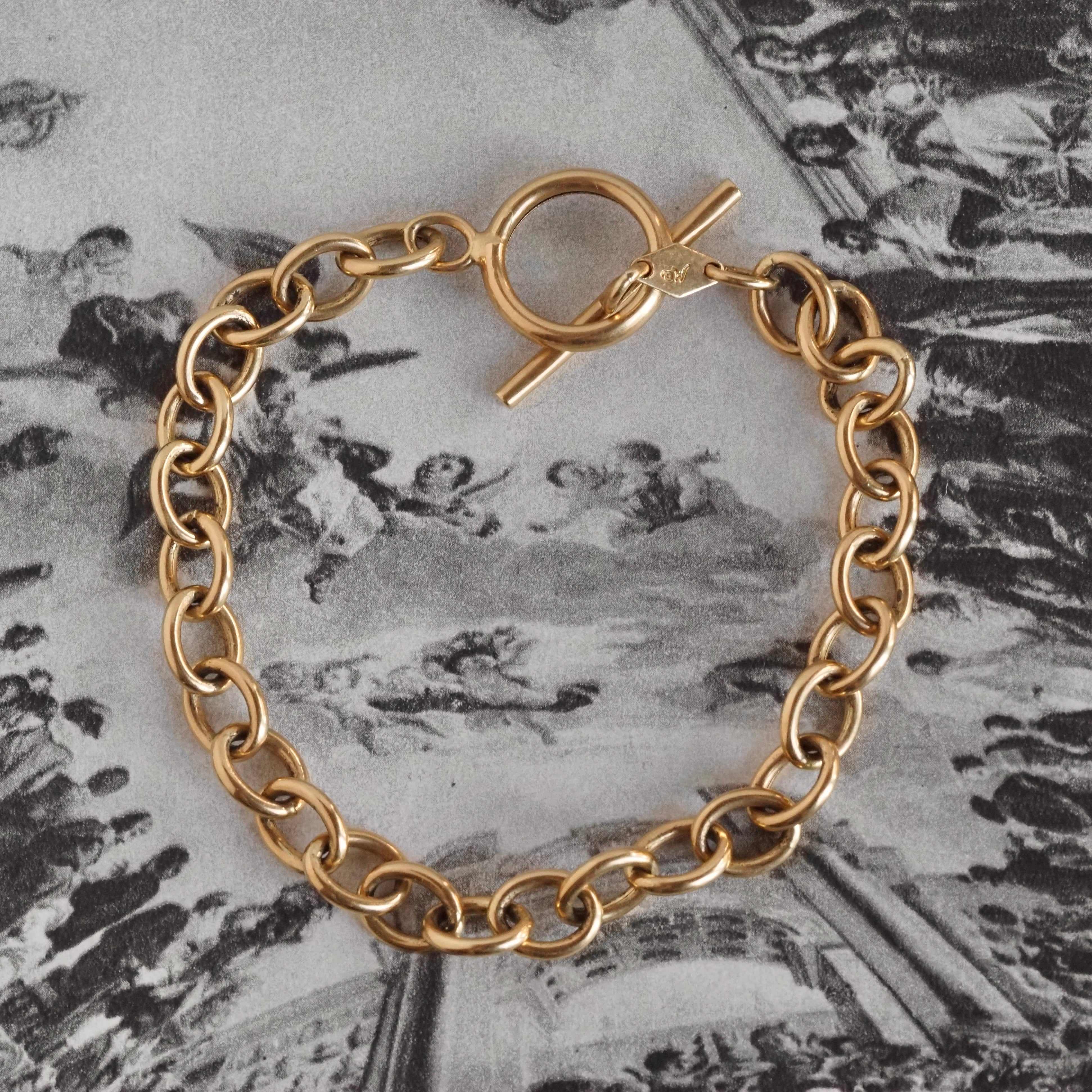 Vintage 14k Gold Cable Link Bracelet