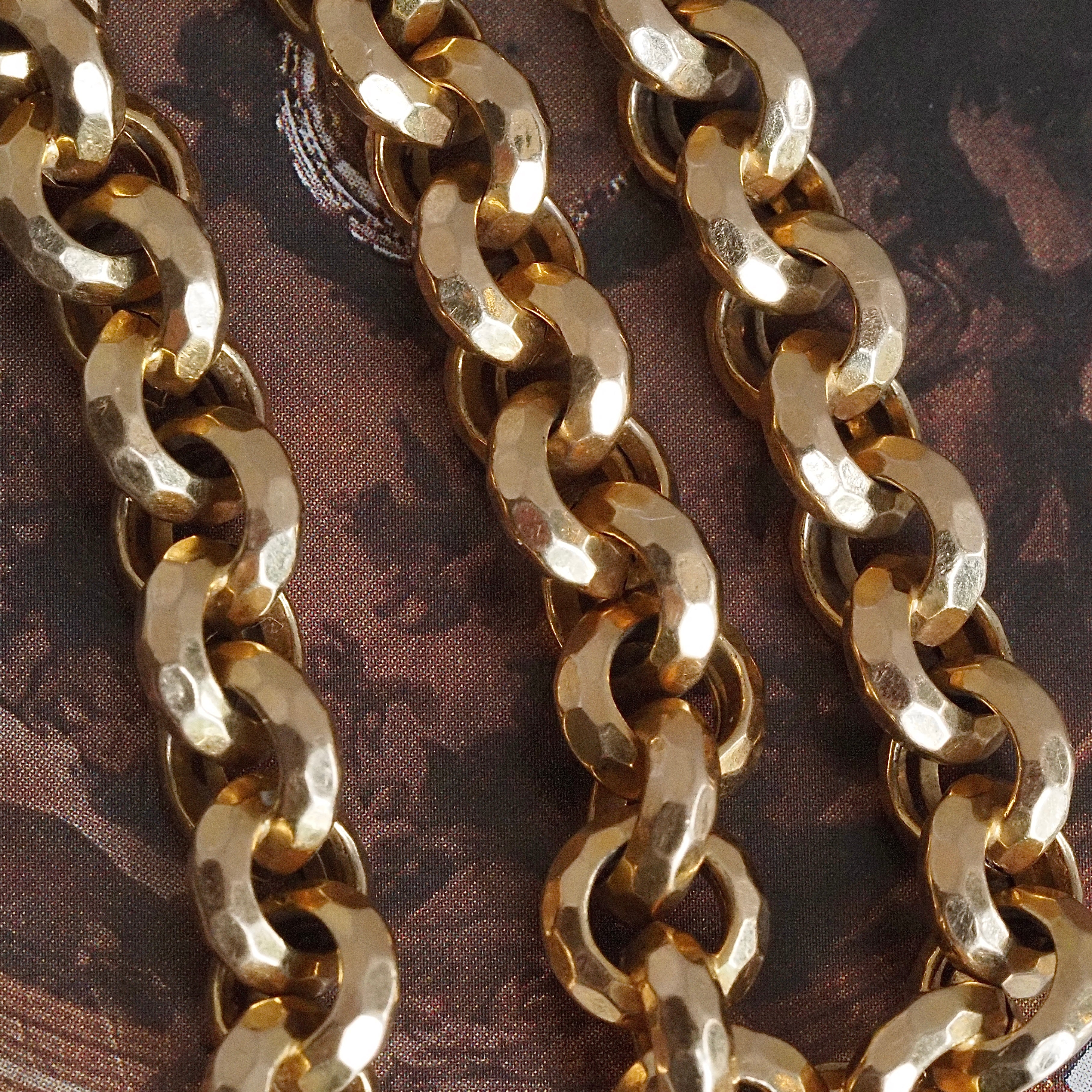 Vintage 14k Gold Faceted Rolo Bracelet