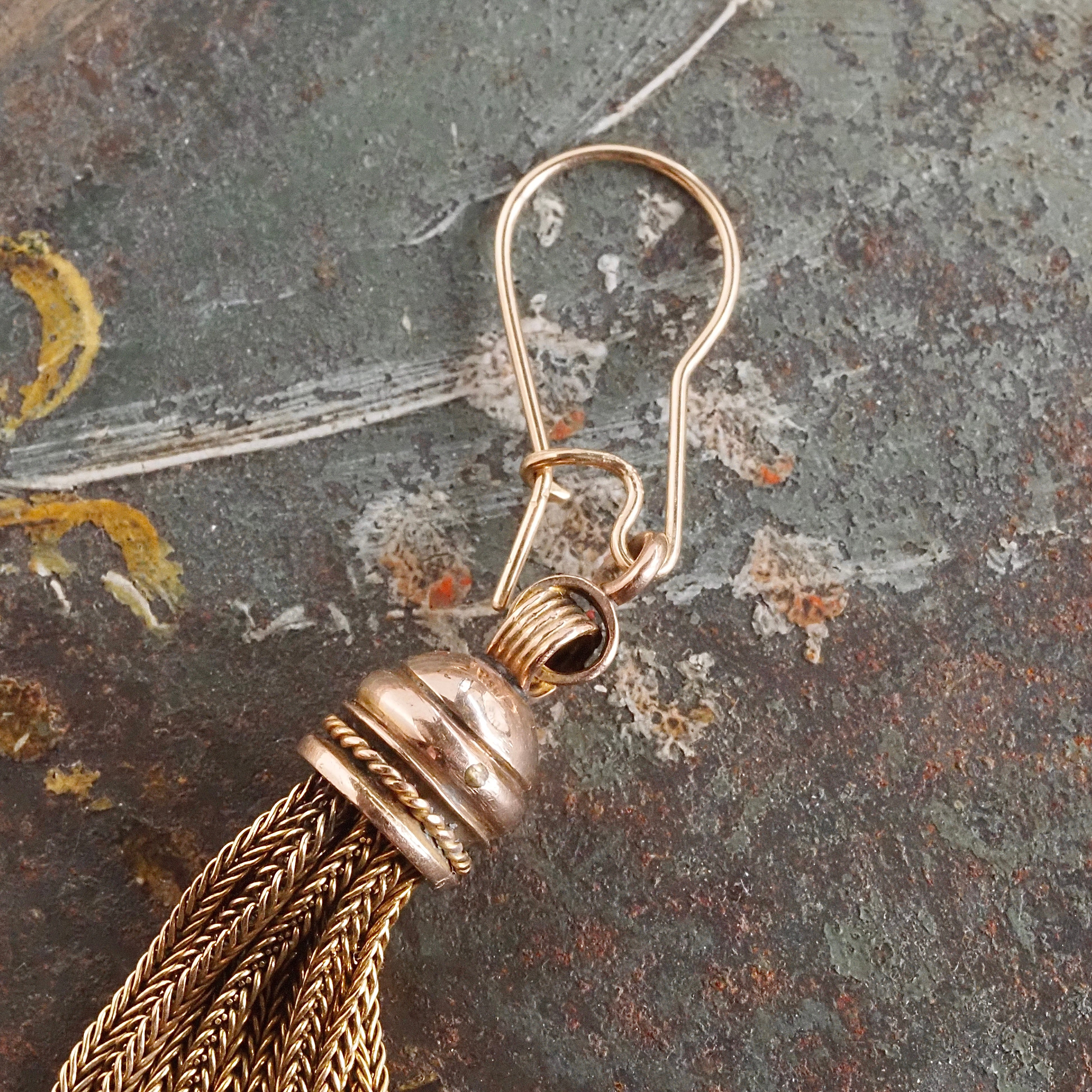 Antique Victorian Gold Tassel Earrings