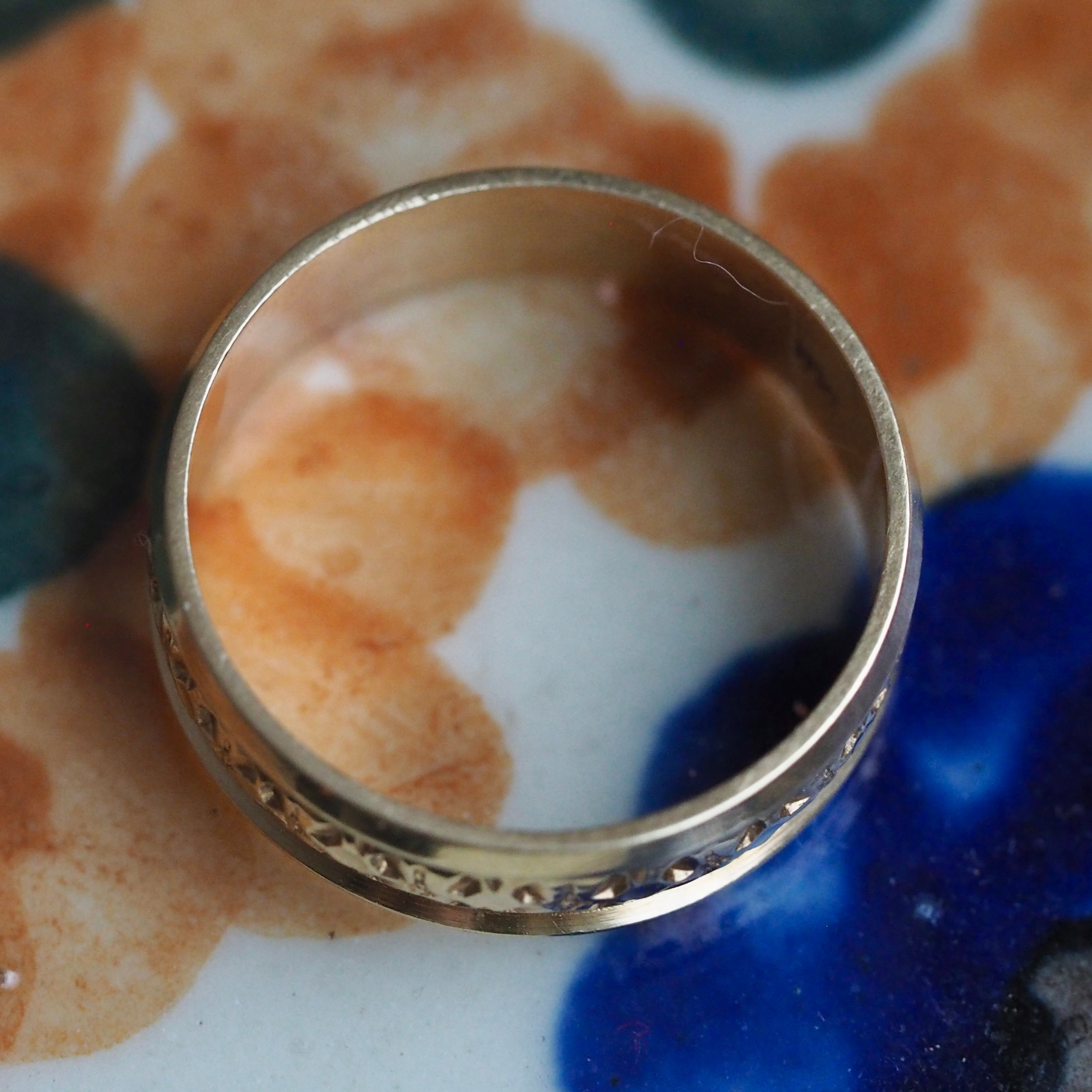 Vintage 1940’s 14k Gold Orange Blossom Band