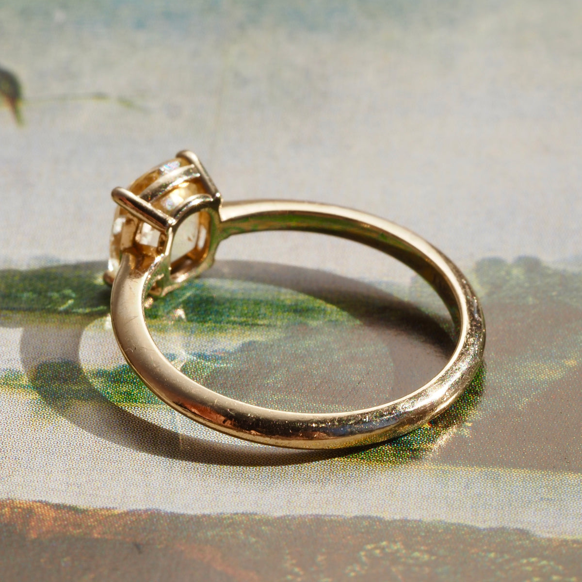 2.01ct Natural Yellow Sapphire 14k Gold Ring