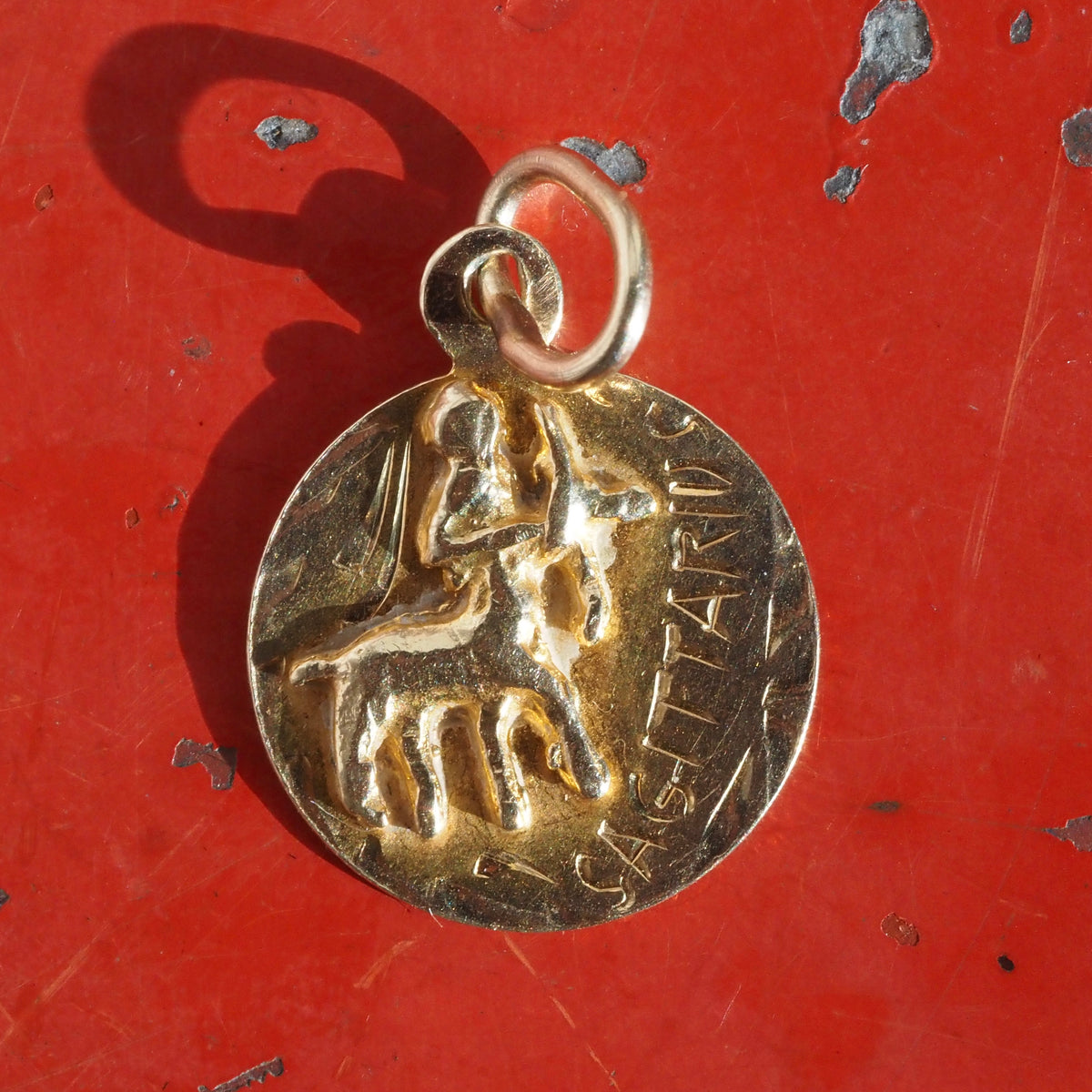 Vintage Sagittarius 14k Gold Charm