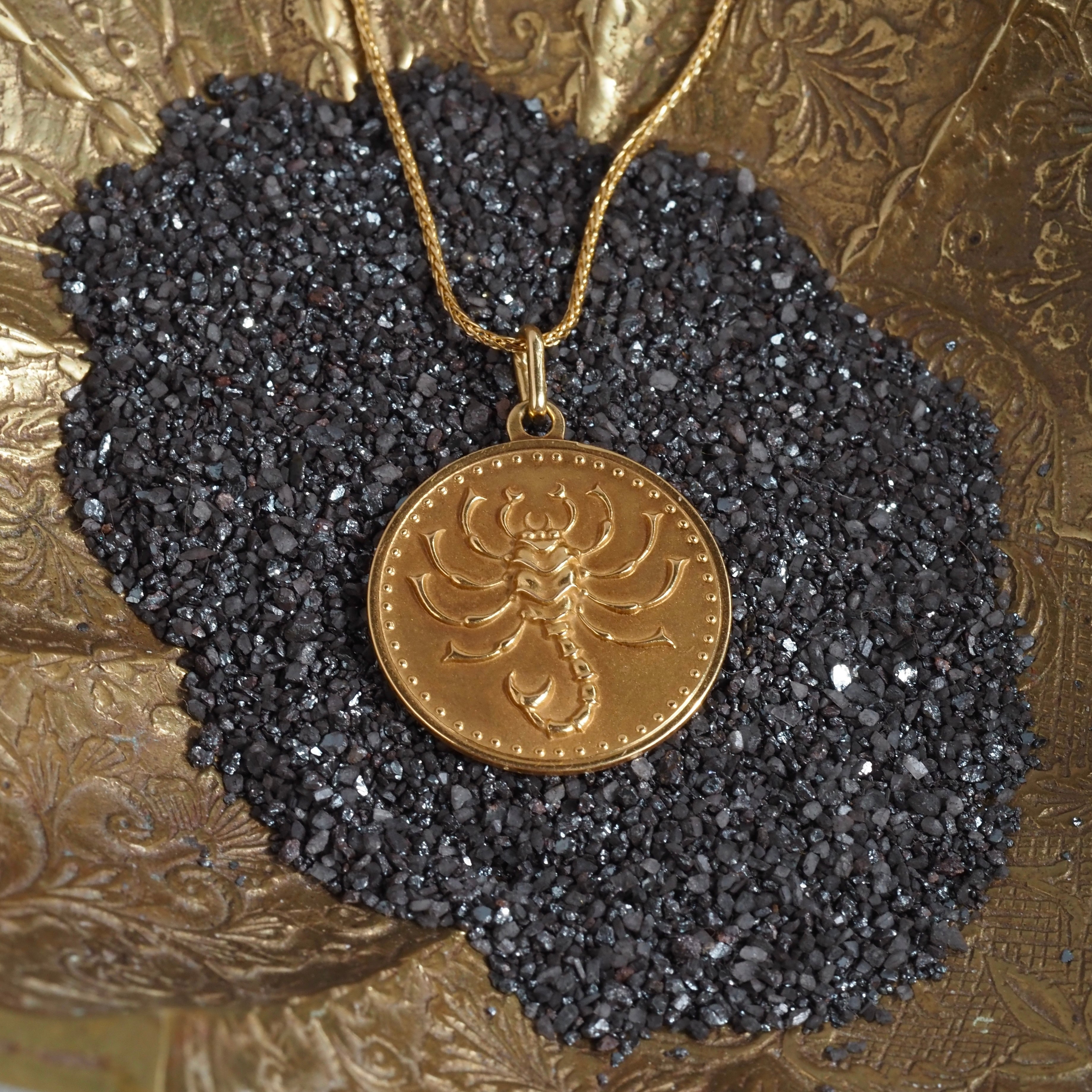 Vintage Italian 18k Gold Scorpio Pendant