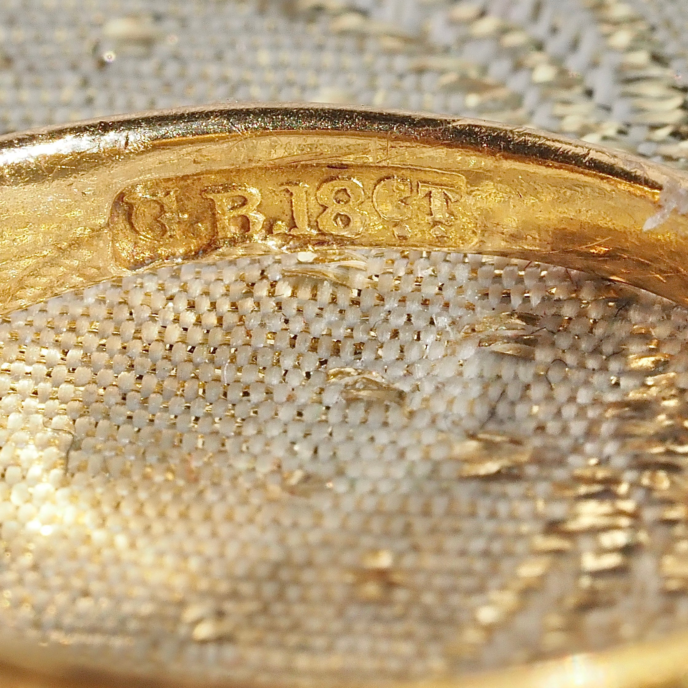 Antique Old Mine Cut Diamond and Ruby 18k Gold Five Stone Ring