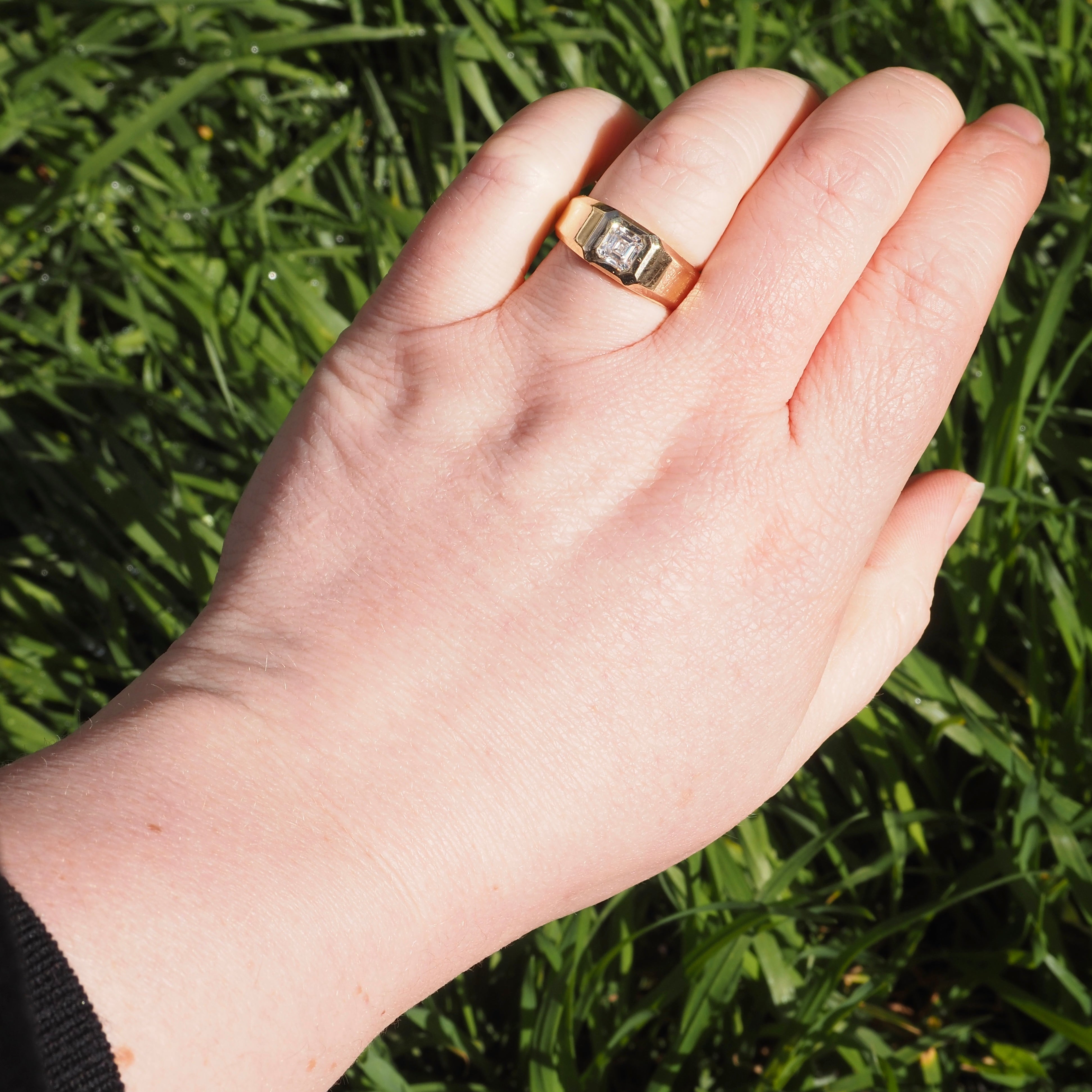 Emerald Cut Diamond 14k Gold Engagement Ring