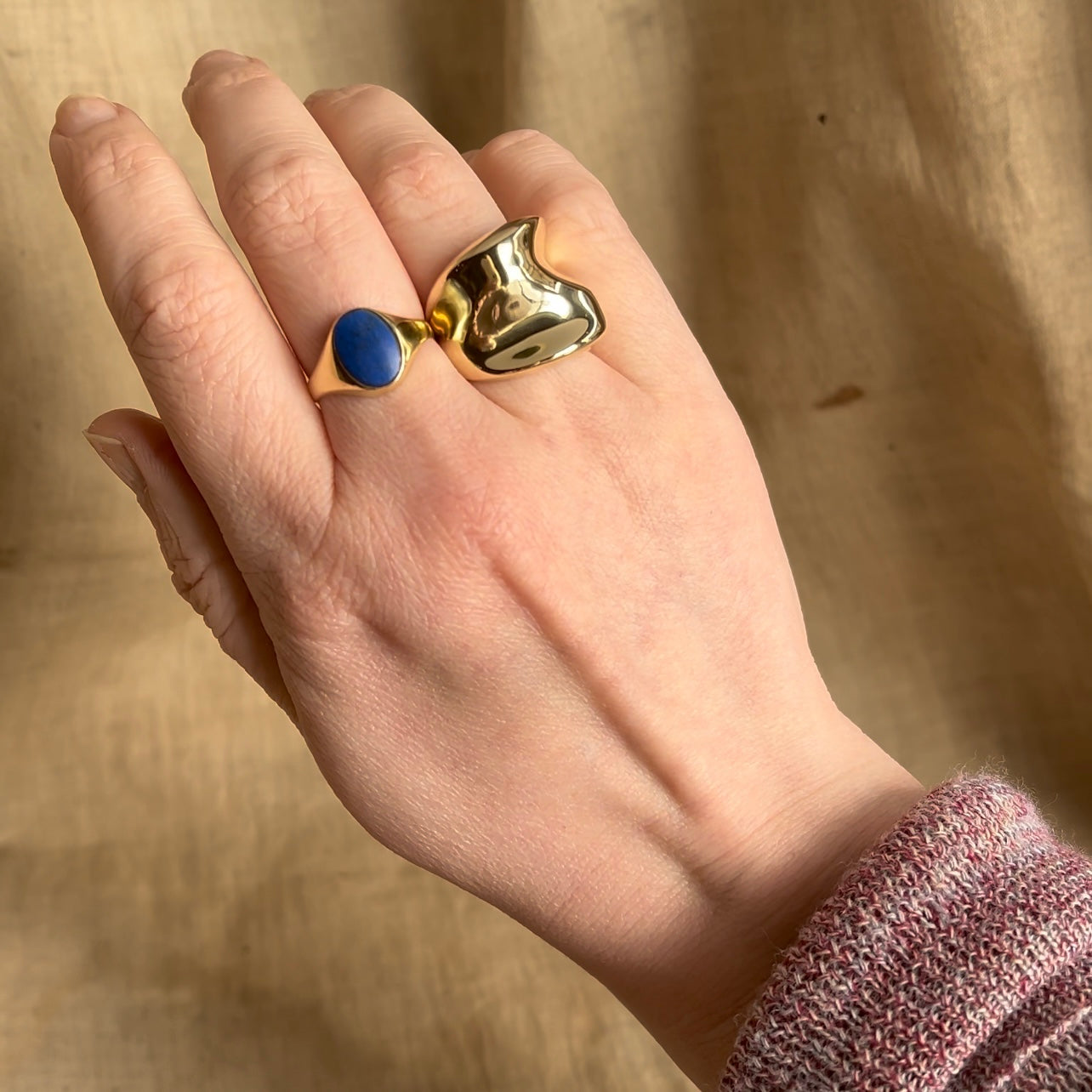 Vintage Melty 10k Gold Wide Ring